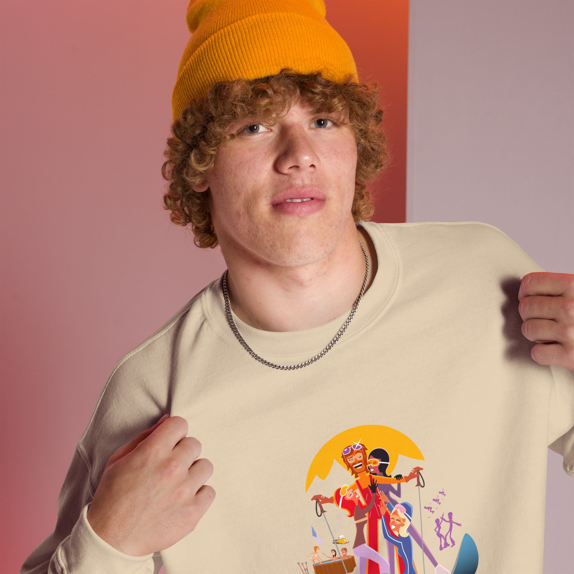 Sweat Unisexe à Col Rond Love Instructor First Lesson free sur couleurs claires