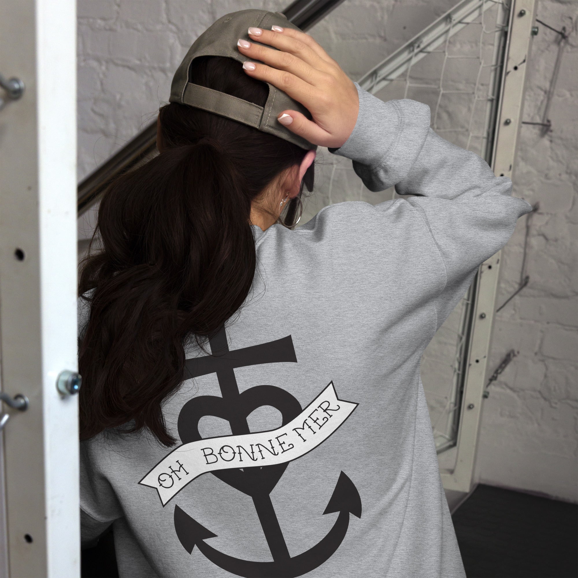 Sweat Unisexe à Col Rond Oh Bonne Mer 1 (face & dos)