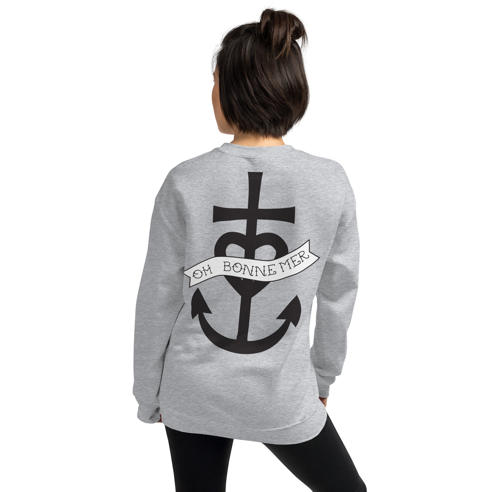 Sweat Unisexe à Col Rond Oh Bonne Mer 1 (face & dos)