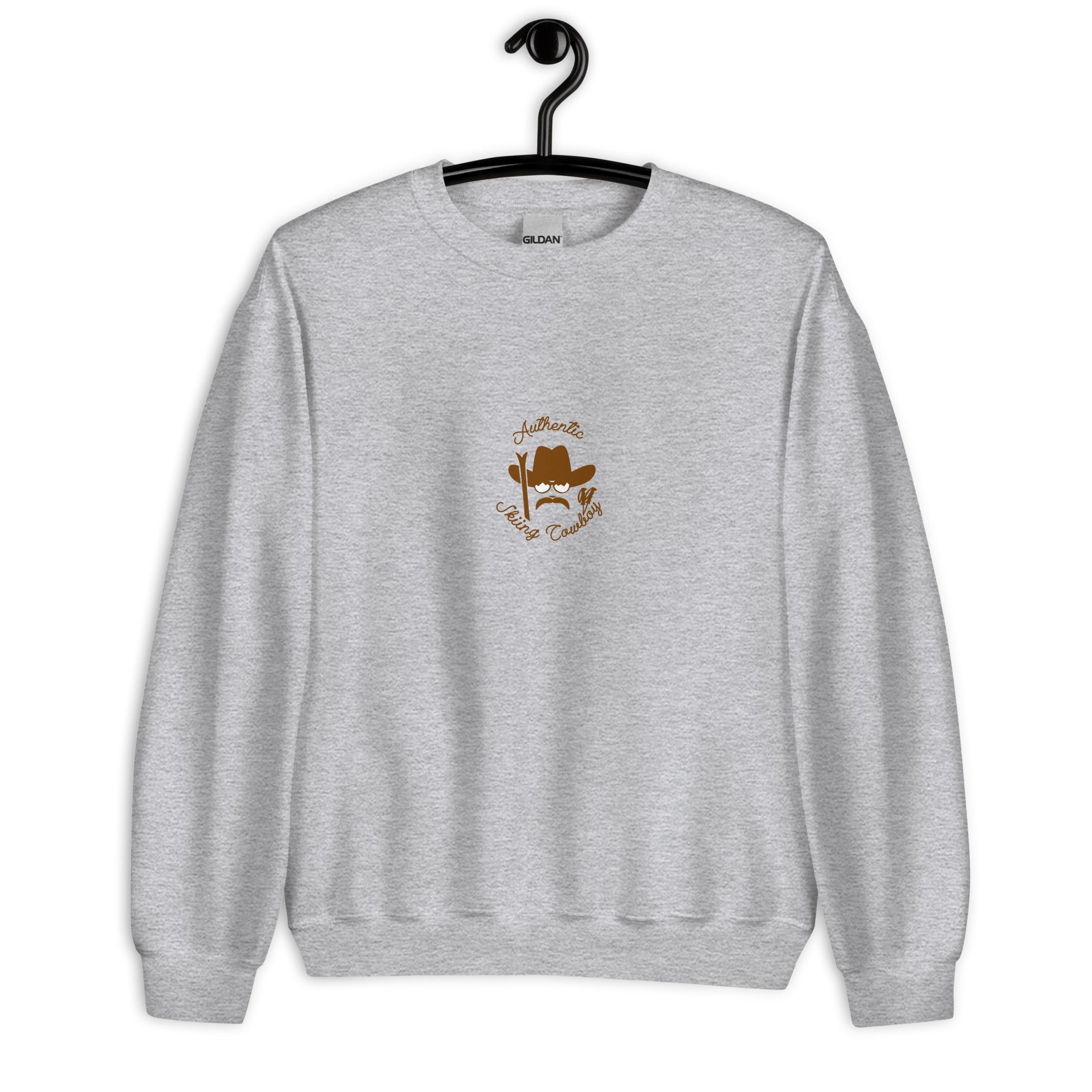 Unisex Sweatshirt Authentic Skiing Cowboy Brown