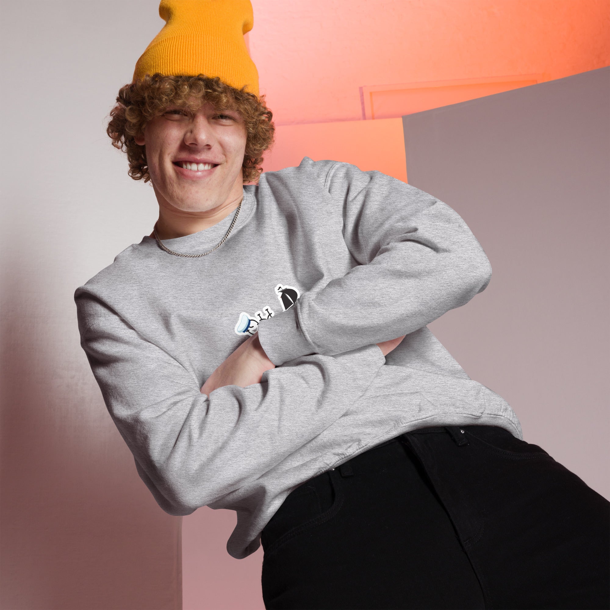 Sweat Unisexe à Col Rond Oh Bonne Mer 3 sur couleurs claires