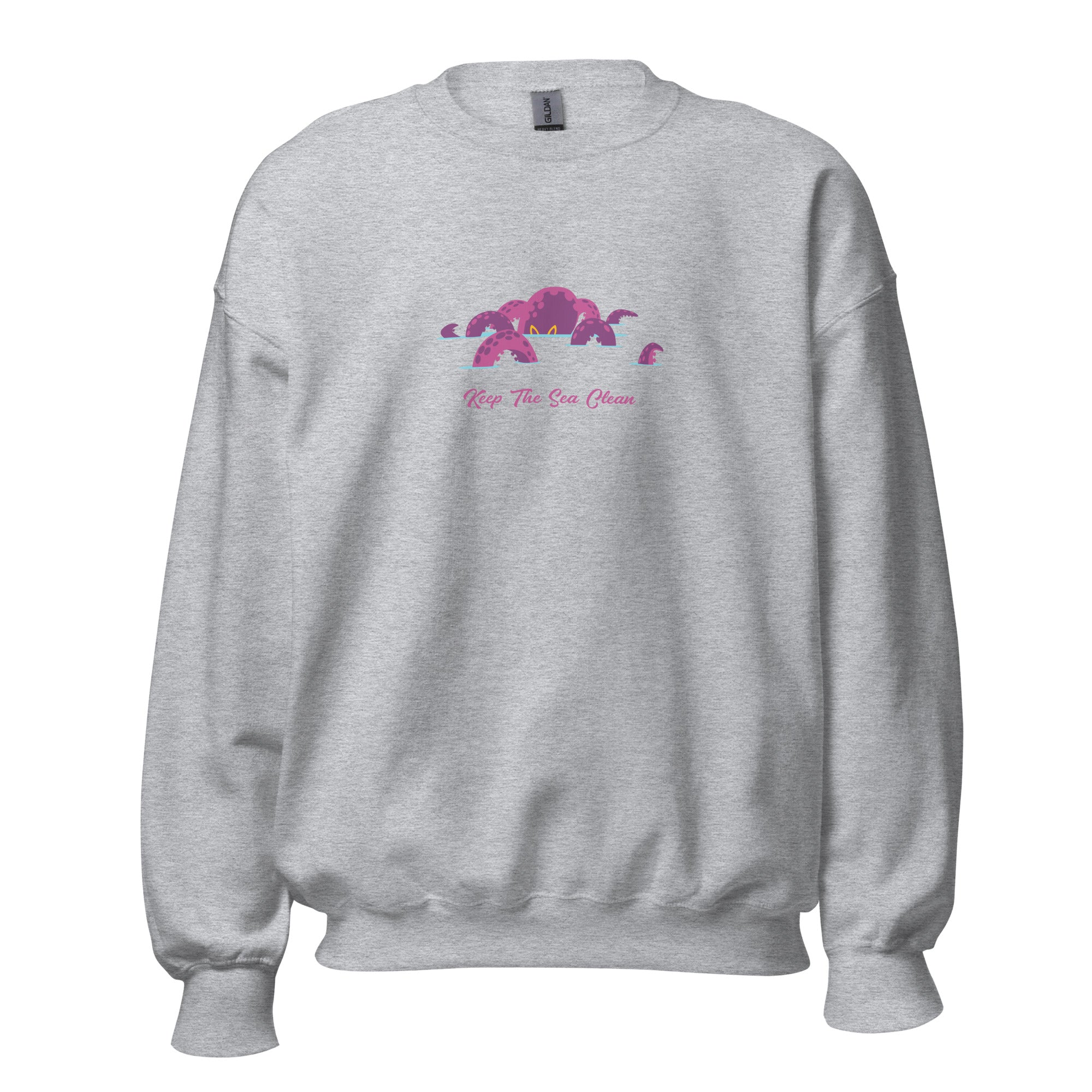 Sweat Unisexe à Col Rond Octopus Purple sur couleurs claires