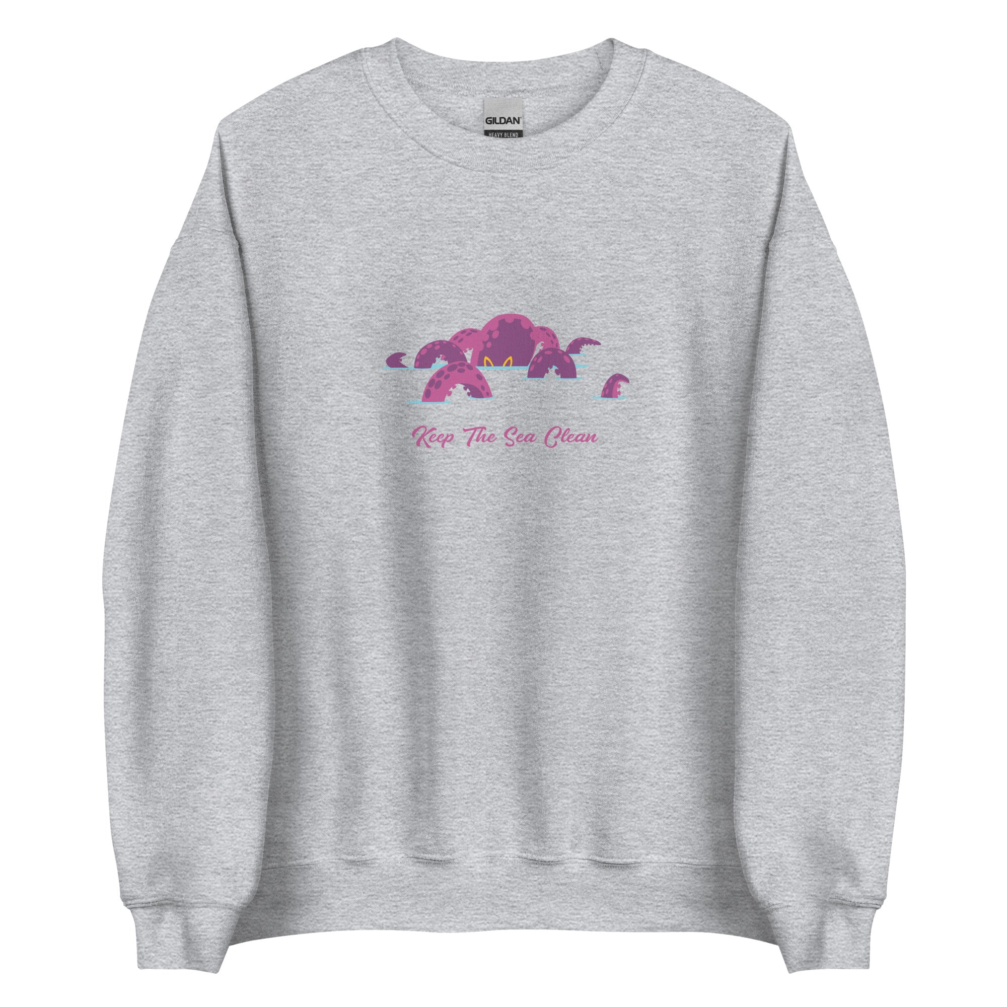 Sweat Unisexe à Col Rond Octopus Purple sur couleurs claires