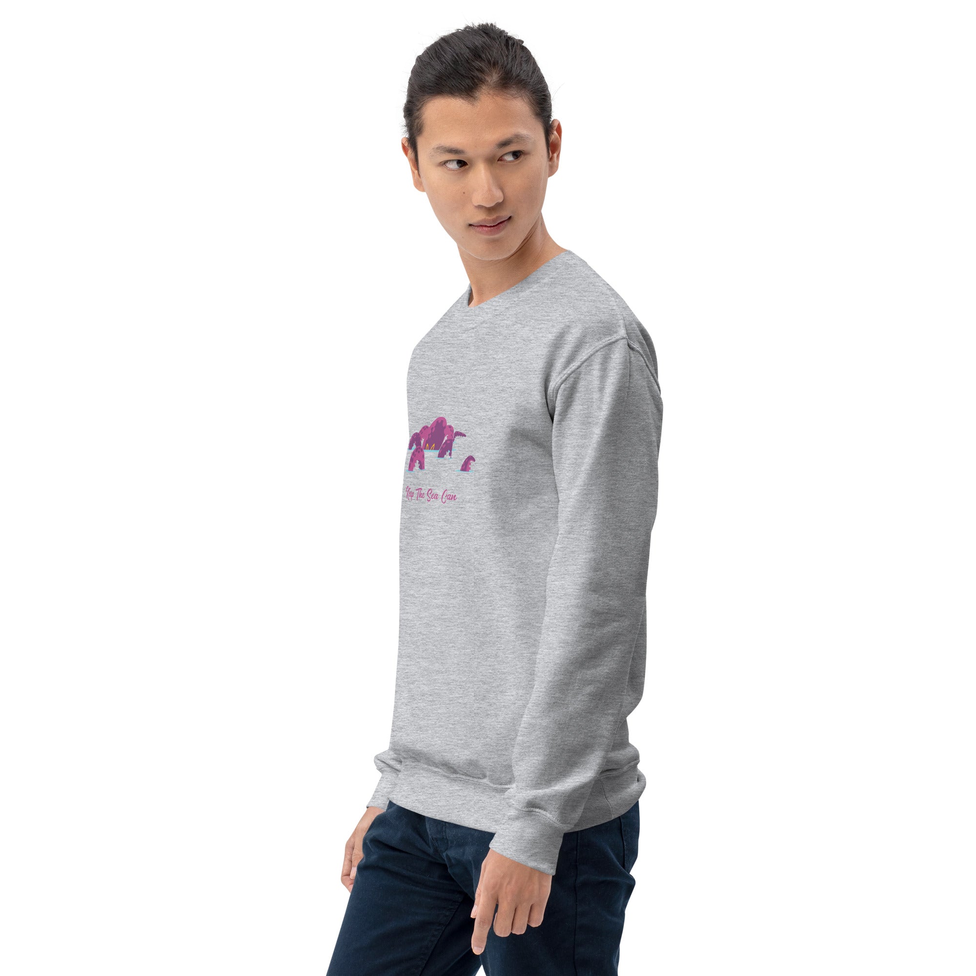 Sweat Unisexe à Col Rond Octopus Purple sur couleurs claires