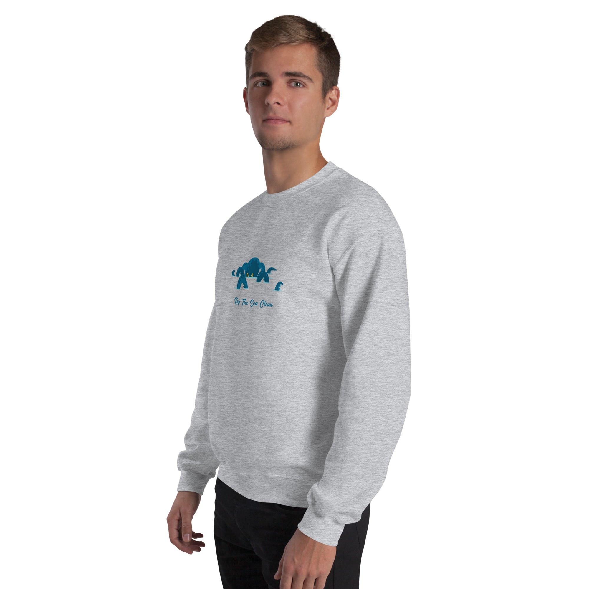 Sweat Unisexe à Col Rond Octopus Blue sur couleurs claires