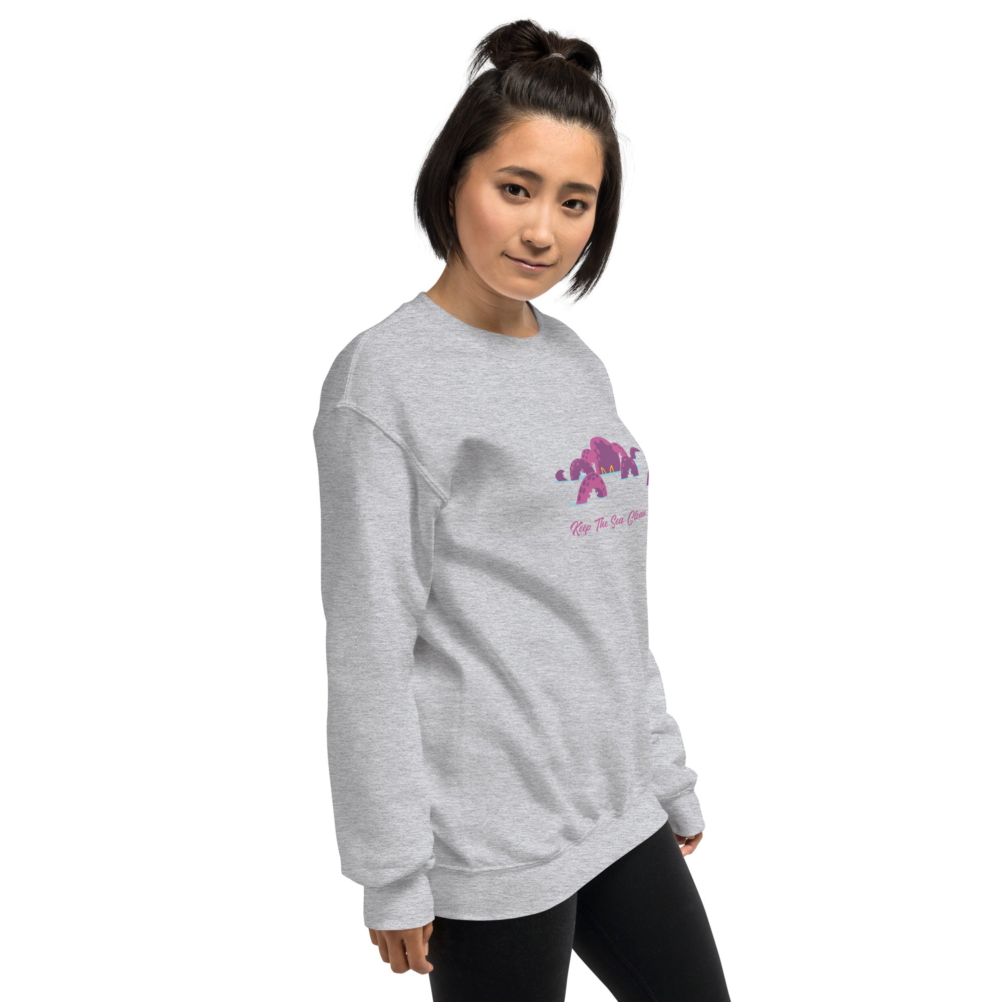 Sweat Unisexe à Col Rond Octopus Purple sur couleurs claires