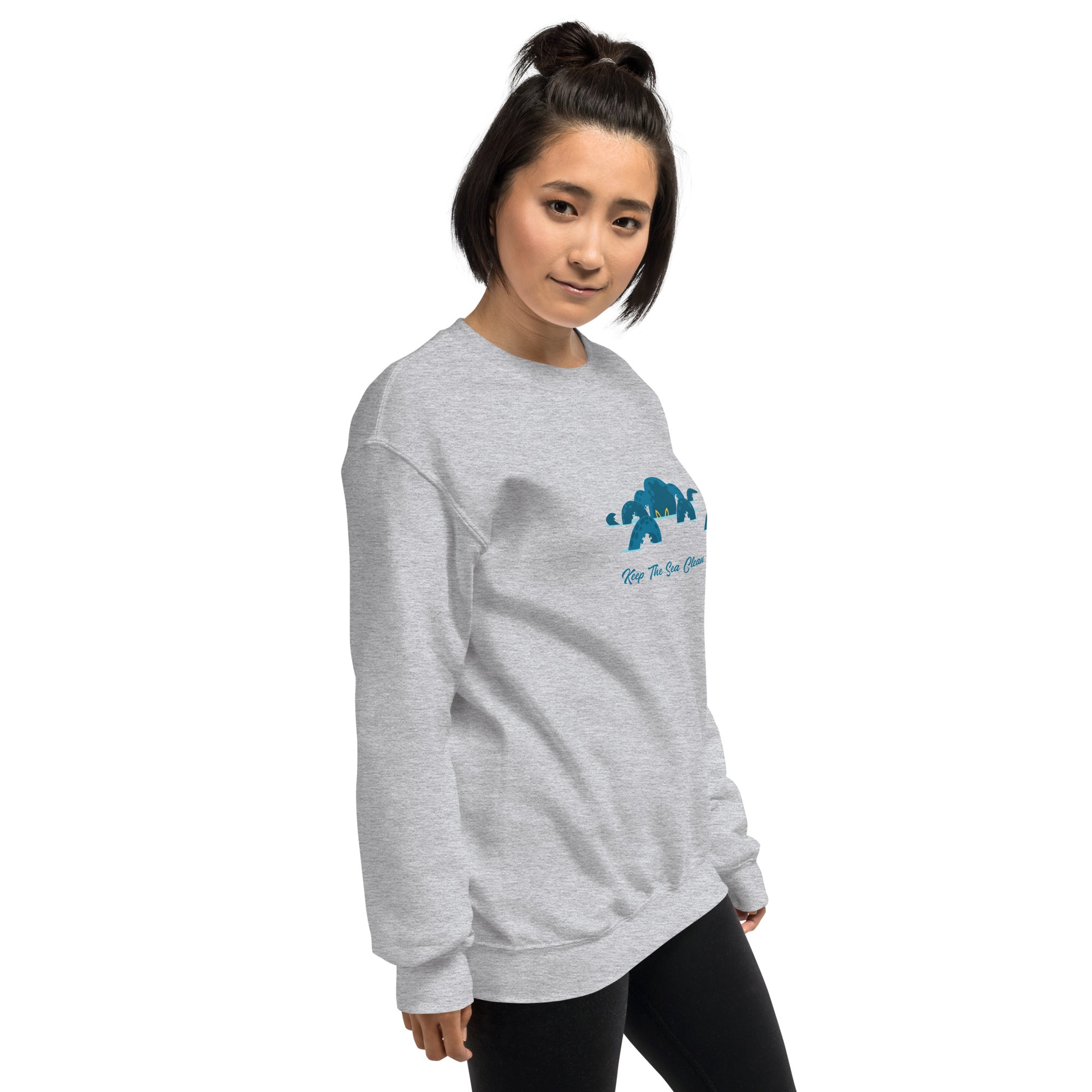 Sweat Unisexe à Col Rond Octopus Blue sur couleurs claires