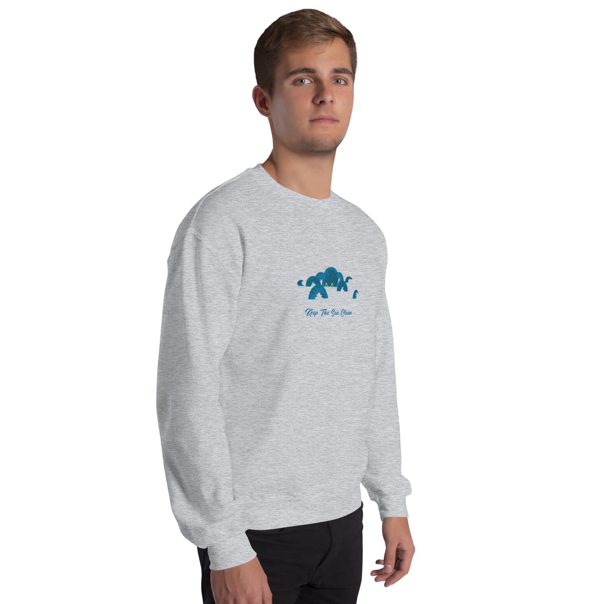 Sweat Unisexe à Col Rond Octopus Blue sur couleurs claires
