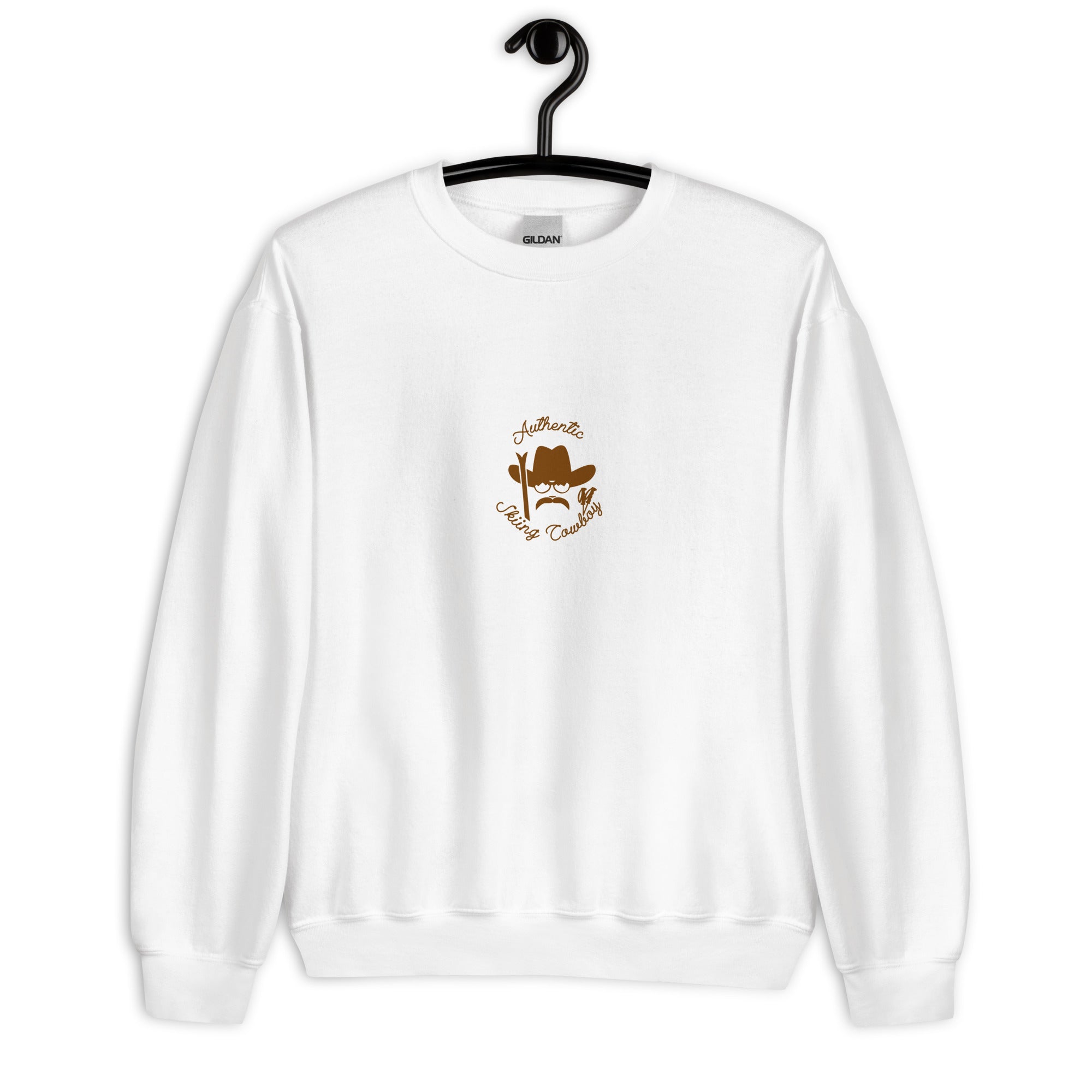 Unisex Sweatshirt Authentic Skiing Cowboy Brown