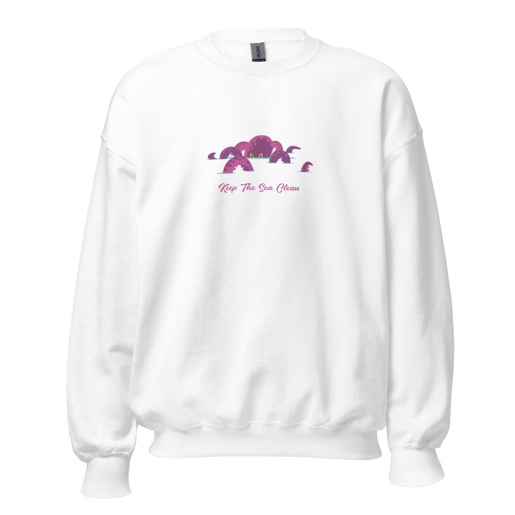 Sweat Unisexe à Col Rond Octopus Purple sur couleurs claires