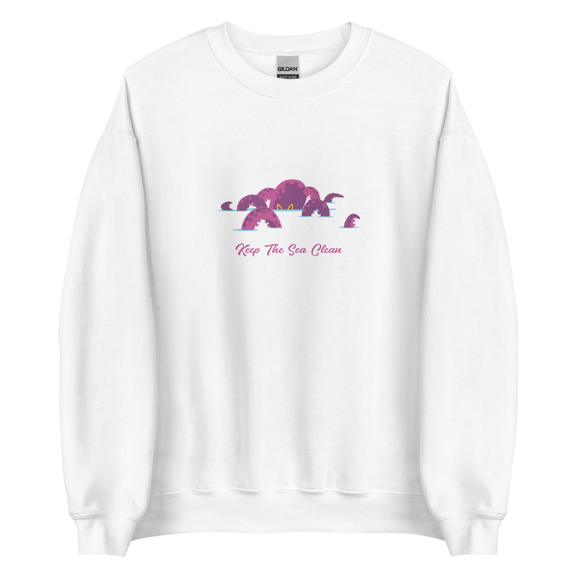 Sweat Unisexe à Col Rond Octopus Purple sur couleurs claires