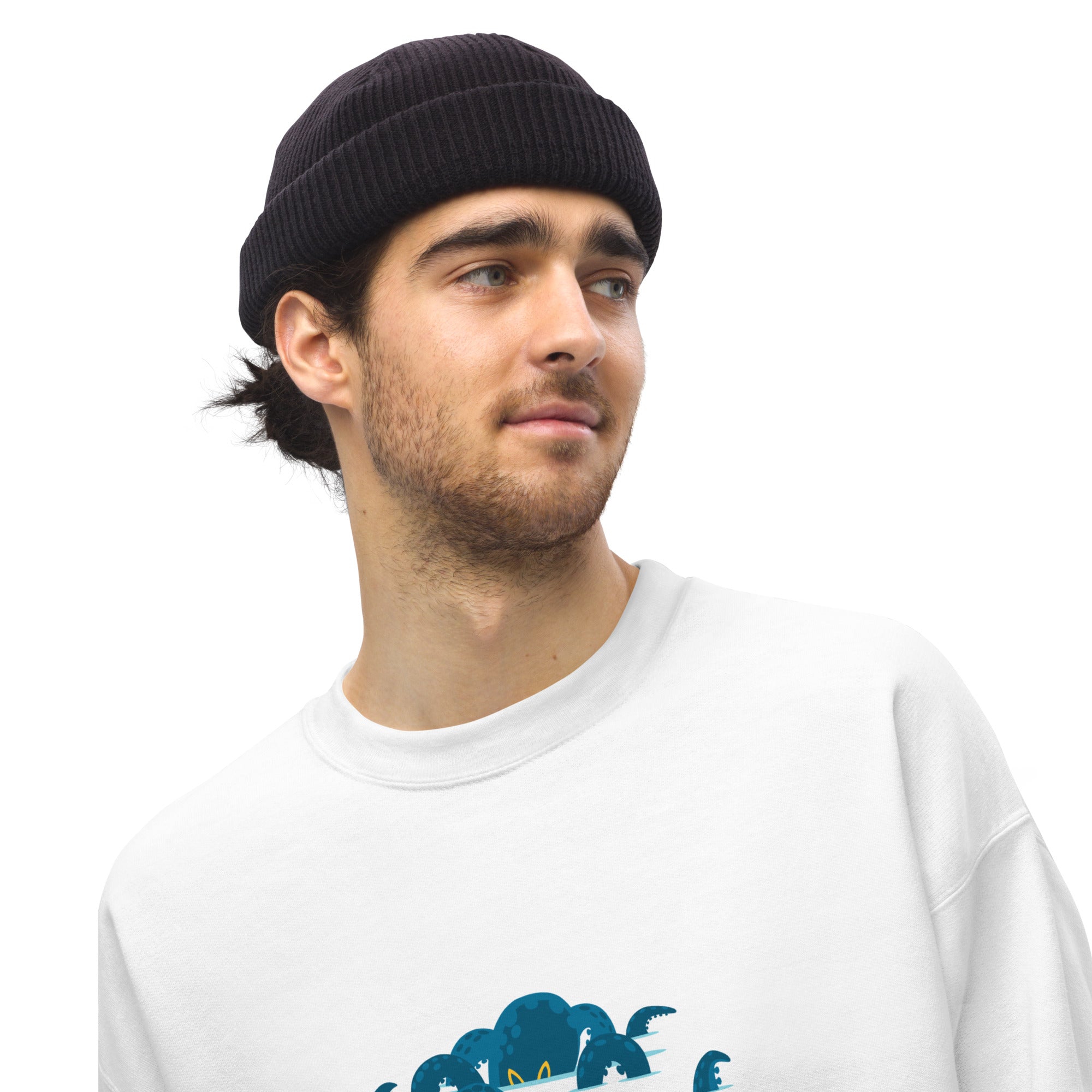 Sweat Unisexe à Col Rond Octopus Blue sur couleurs claires