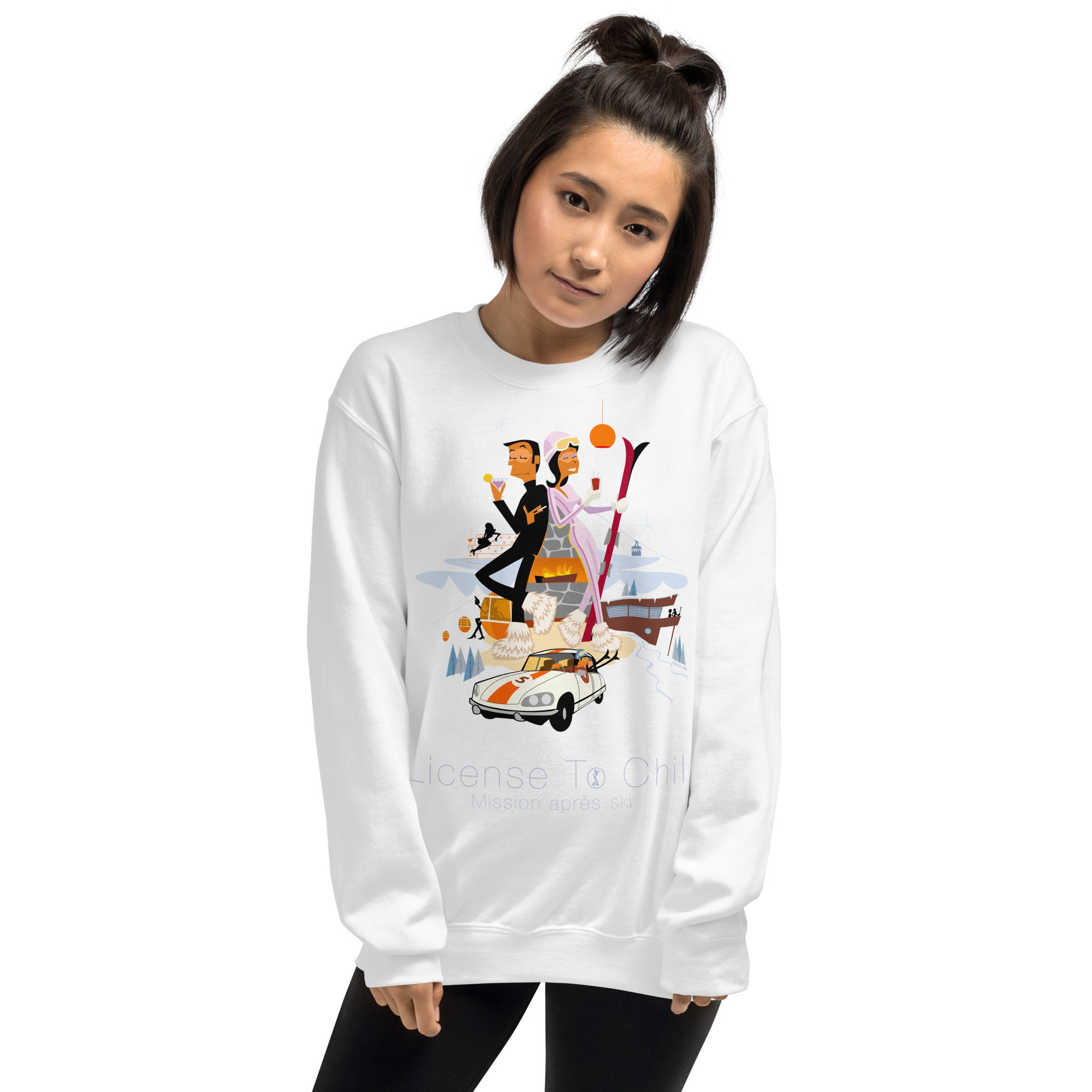 Unisex Sweatshirt License To Chill Mission Après-Ski on light colors