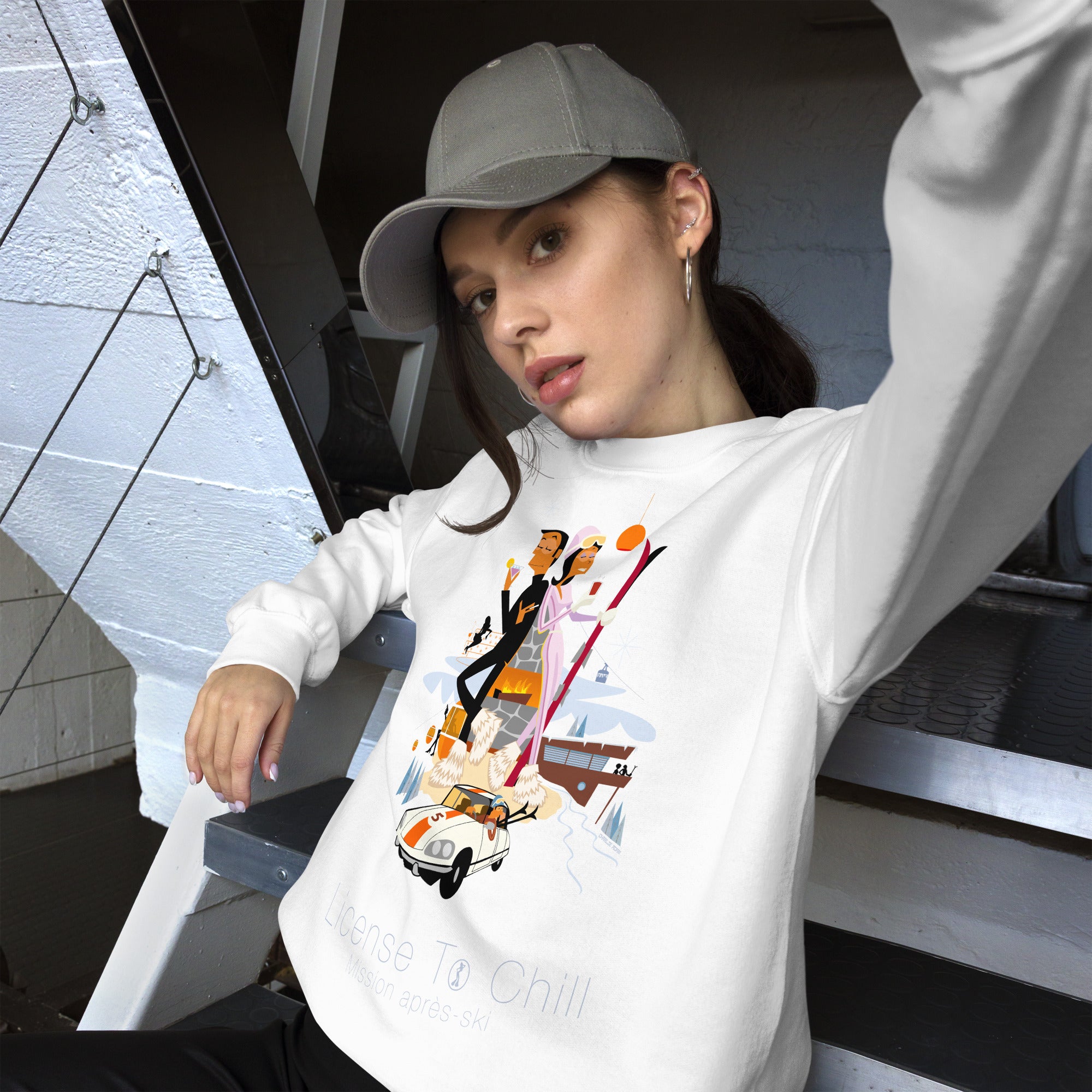 Unisex Sweatshirt License To Chill Mission Après-Ski on light colors