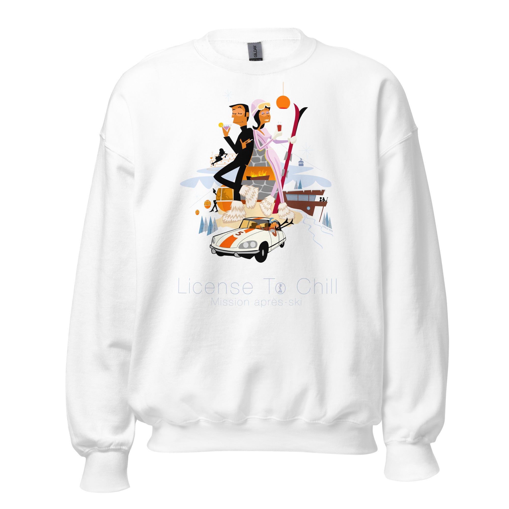 Unisex Sweatshirt License To Chill Mission Après-Ski on light colors