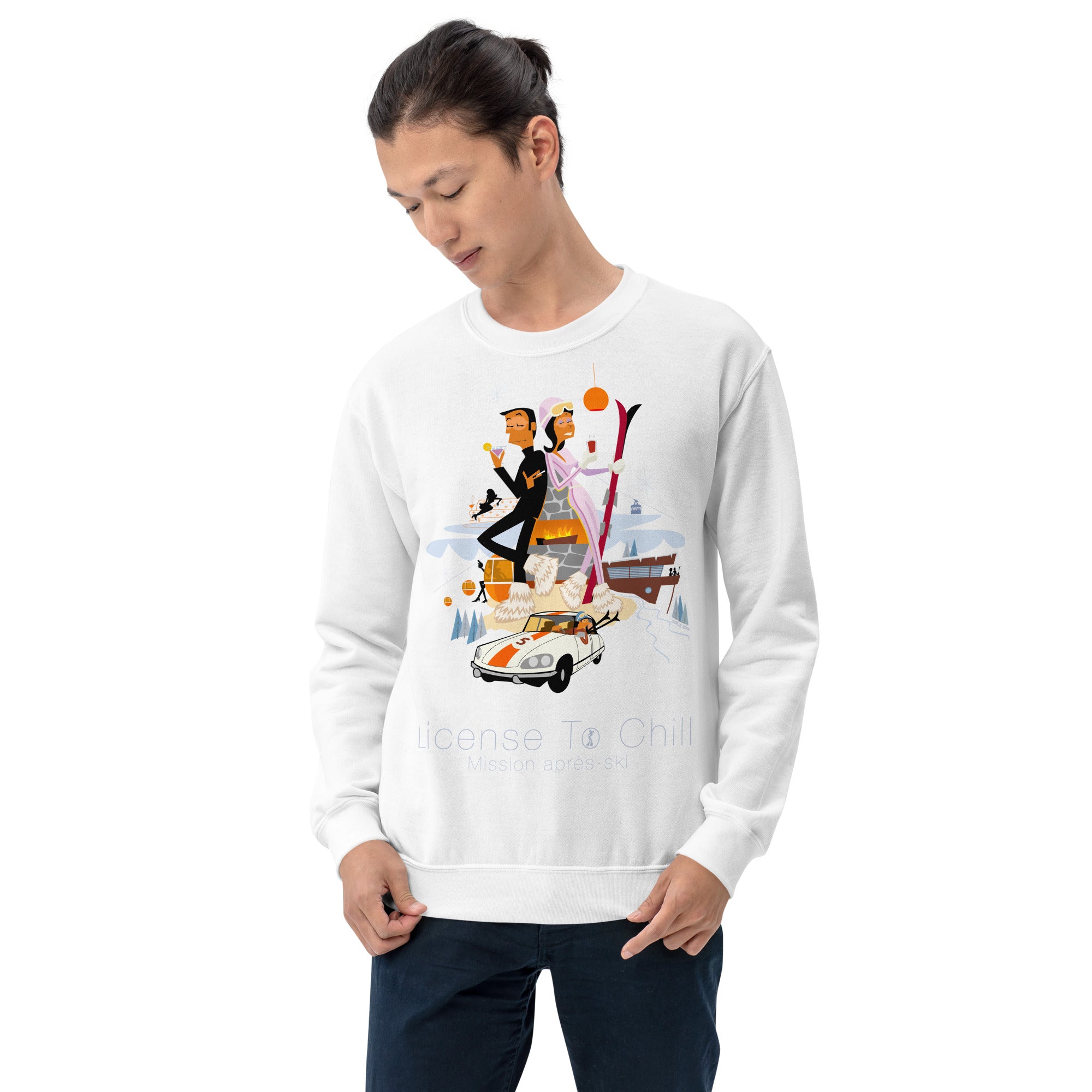 Unisex Sweatshirt License To Chill Mission Après-Ski on light colors