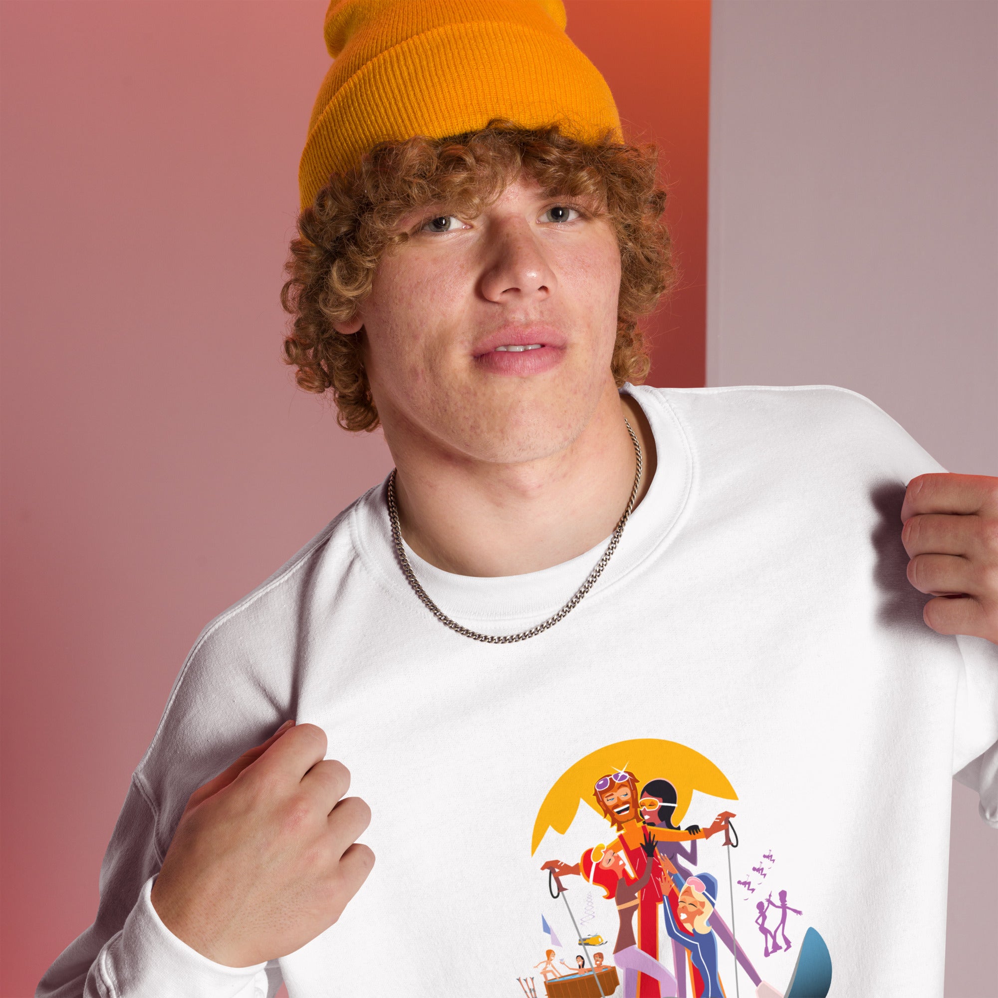 Sweat Unisexe à Col Rond Love Instructor First Lesson free sur couleurs claires