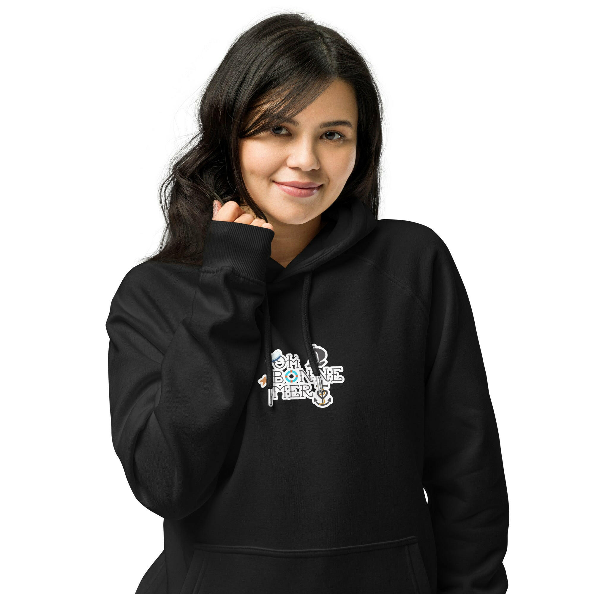Unisex eco raglan hoodie Oh Bonne Mer 3