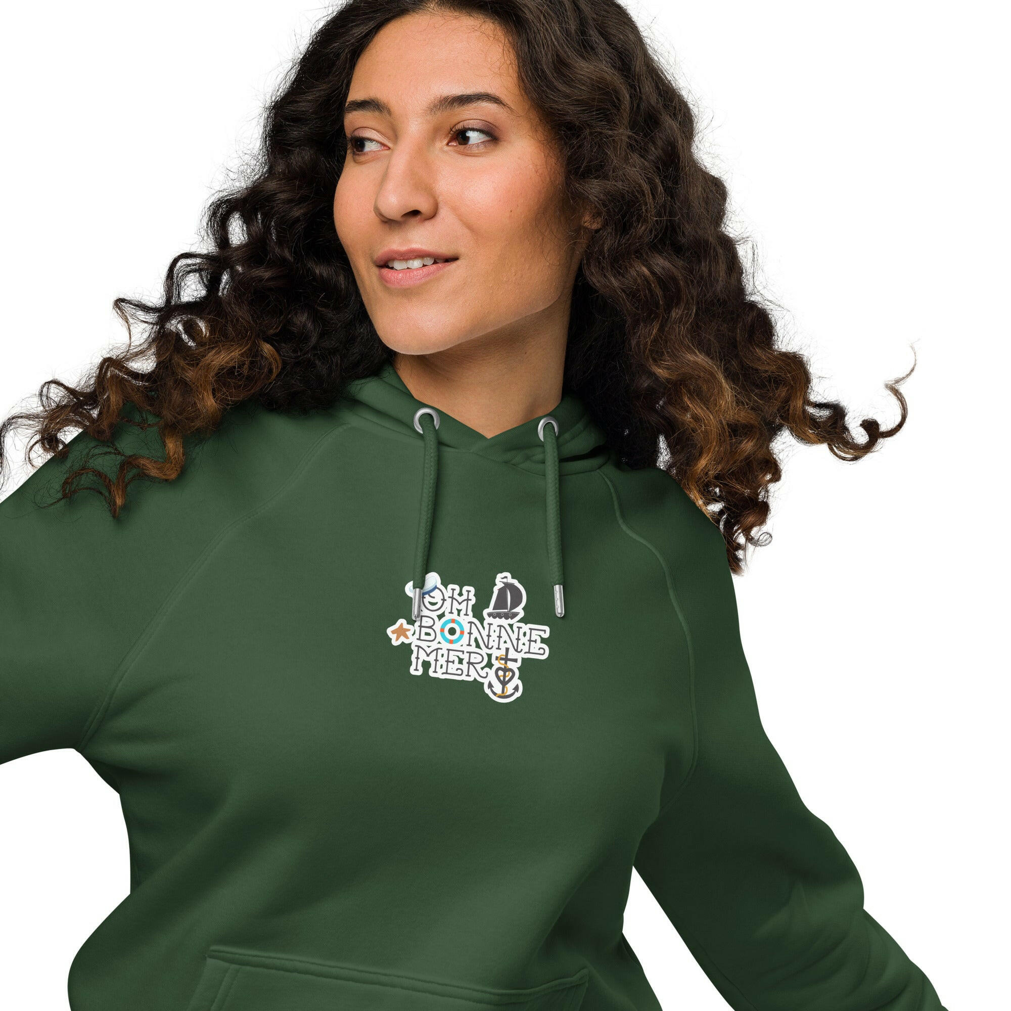 Unisex eco raglan hoodie Oh Bonne Mer 3