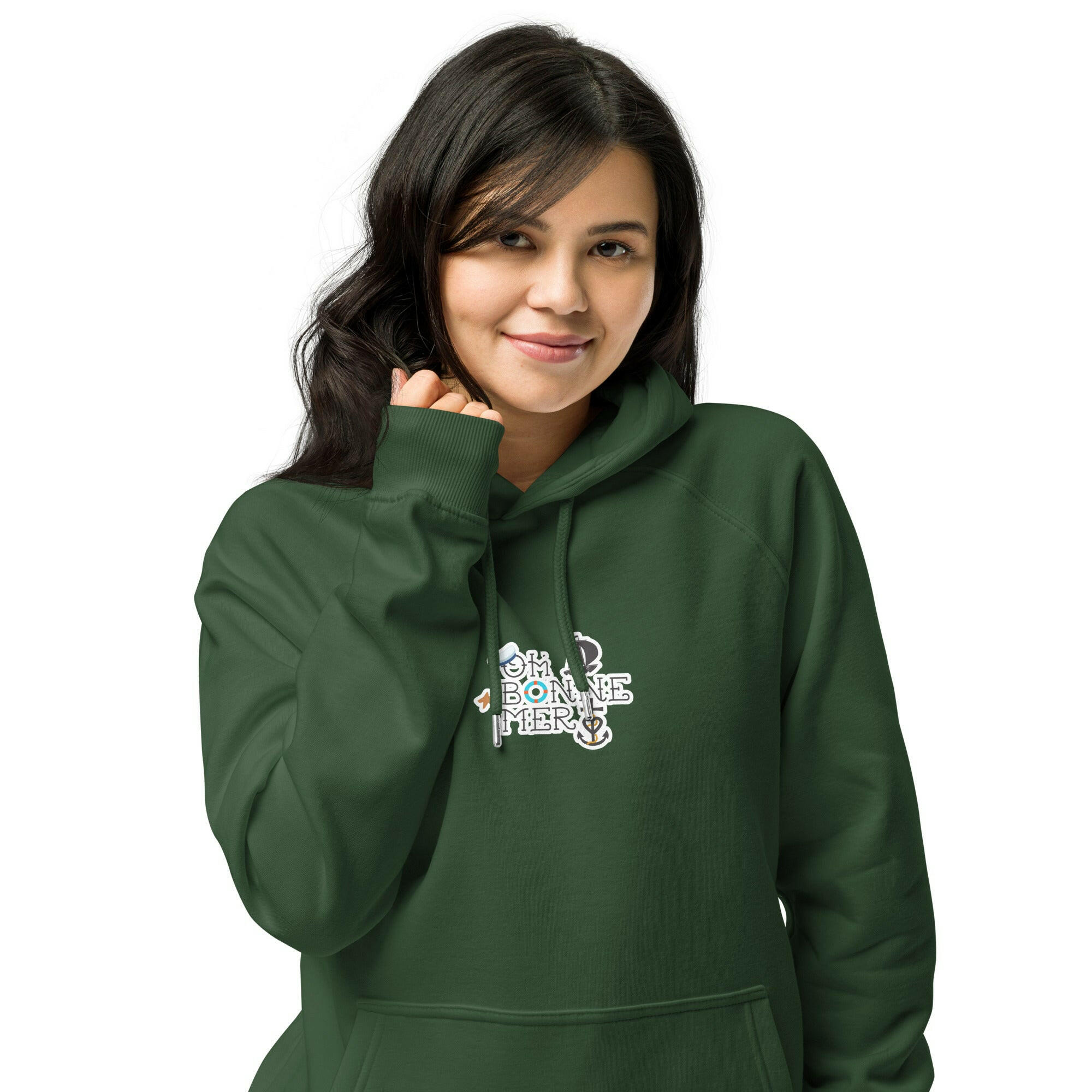 Unisex eco raglan hoodie Oh Bonne Mer 3