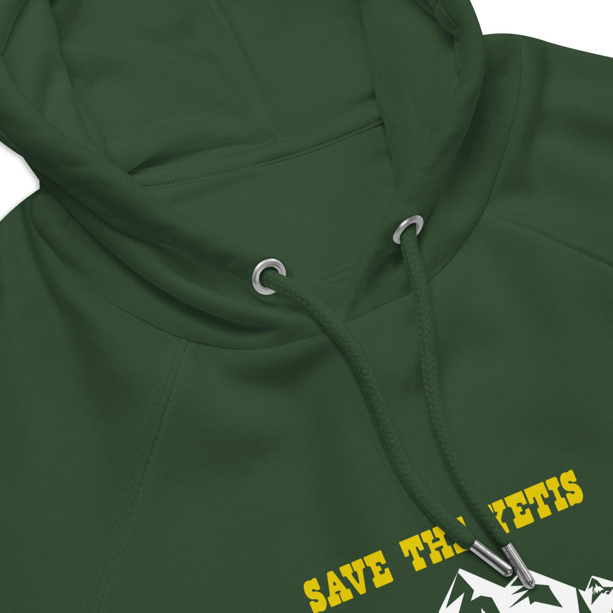 Sweat à capuche écologique Raglan unisexe Save the Yetis, Plant more Trees