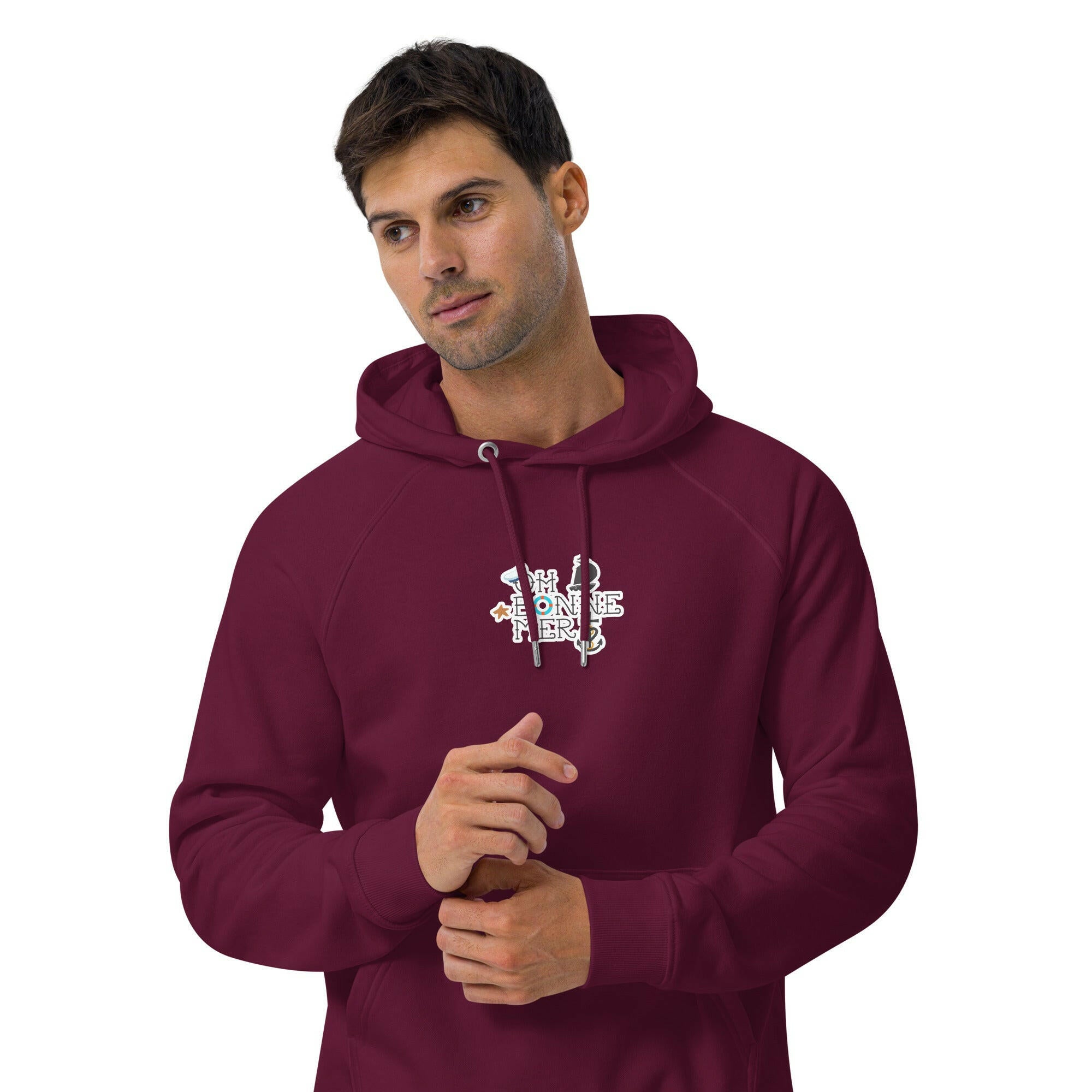 Unisex eco raglan hoodie Oh Bonne Mer 3