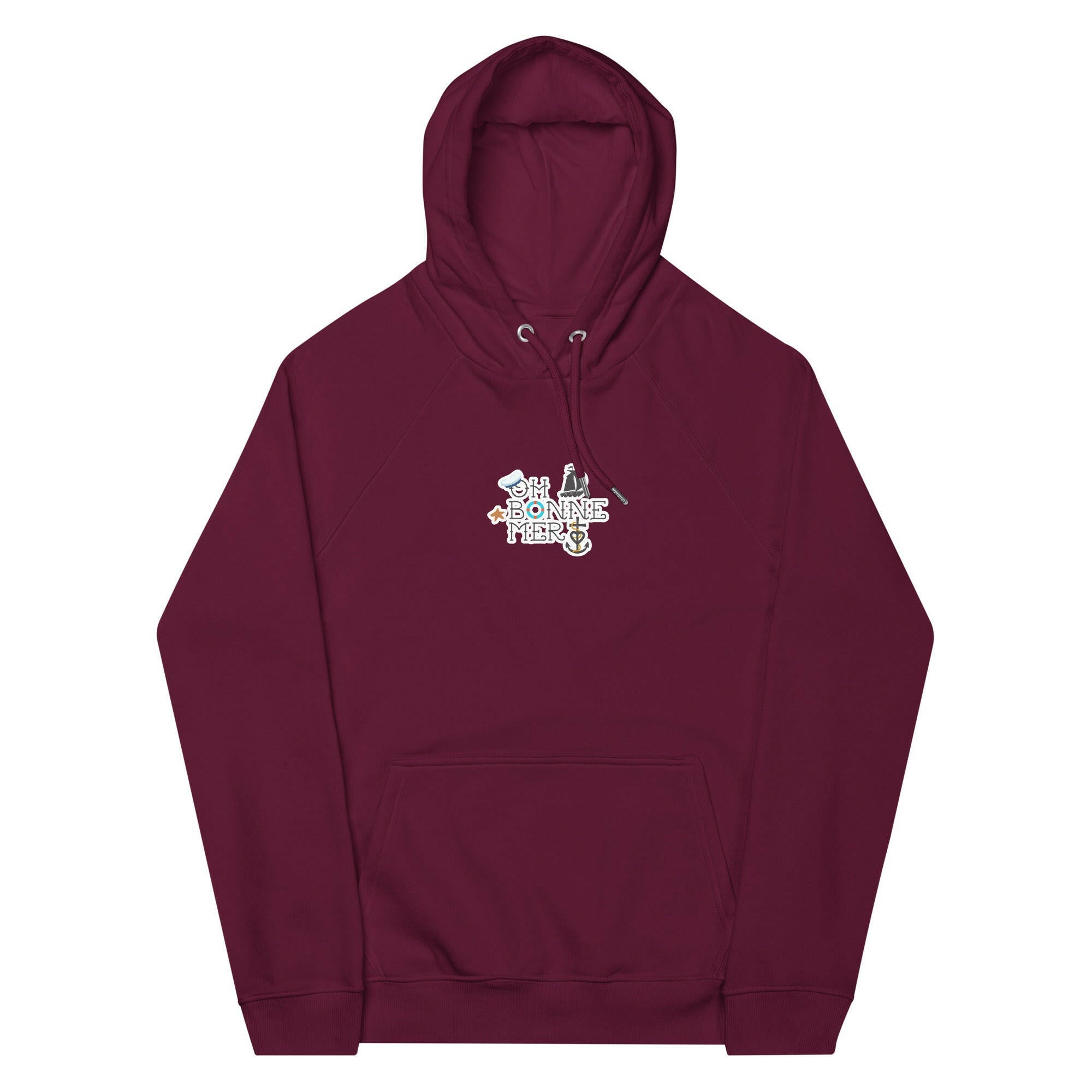 Unisex eco raglan hoodie Oh Bonne Mer 3