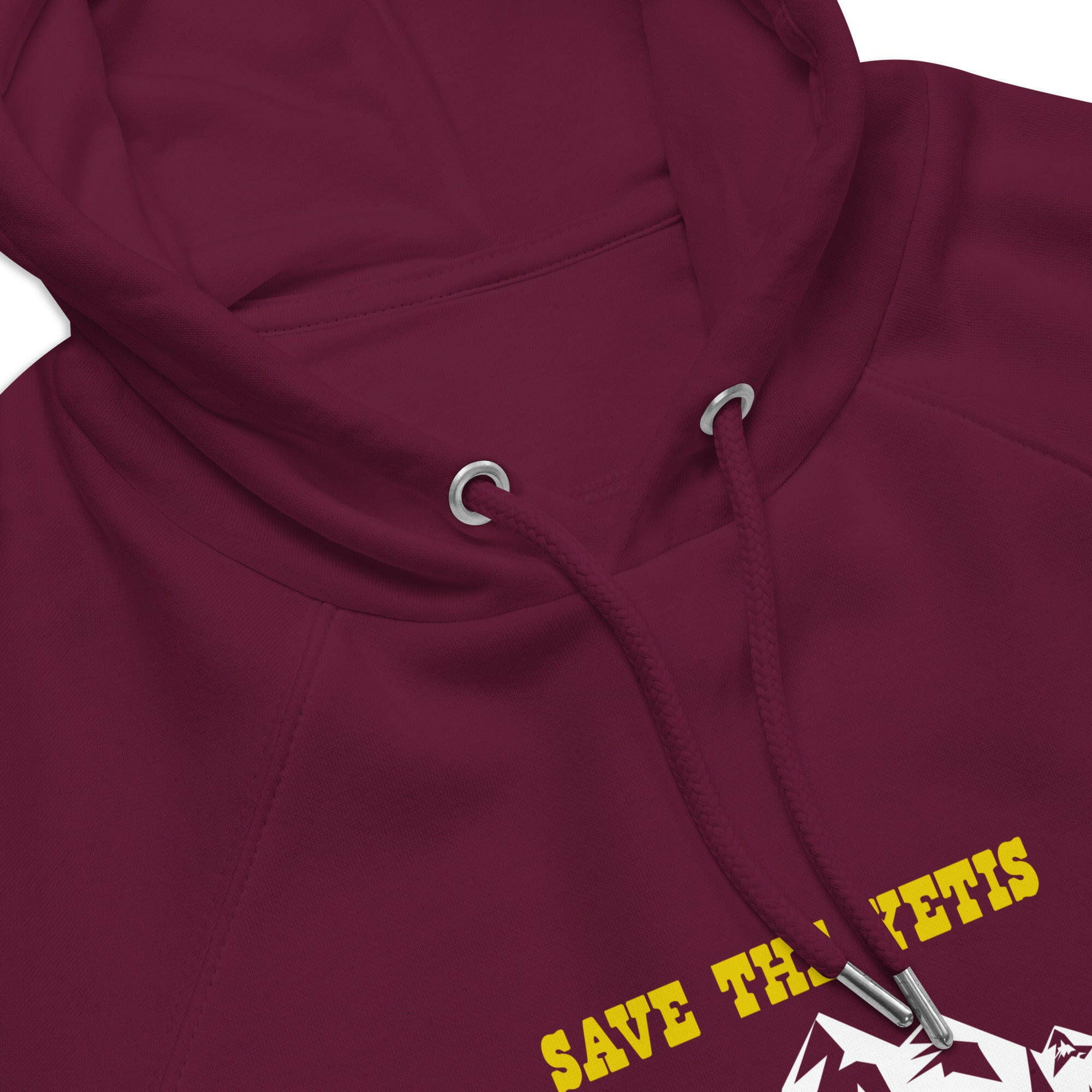 Sweat à capuche écologique Raglan unisexe Save the Yetis, Plant more Trees