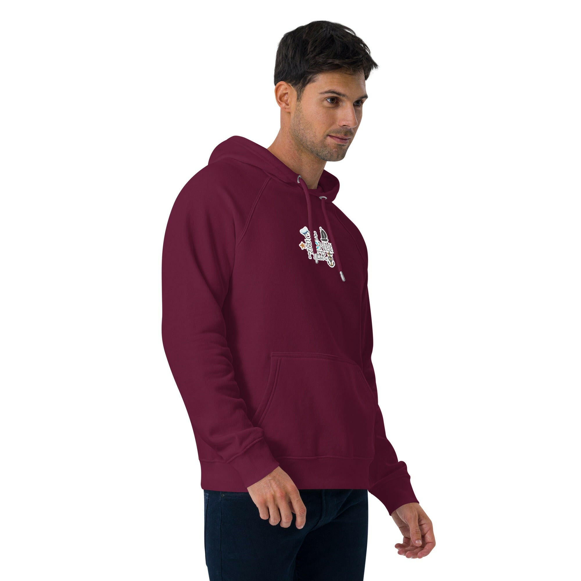 Unisex eco raglan hoodie Oh Bonne Mer 3