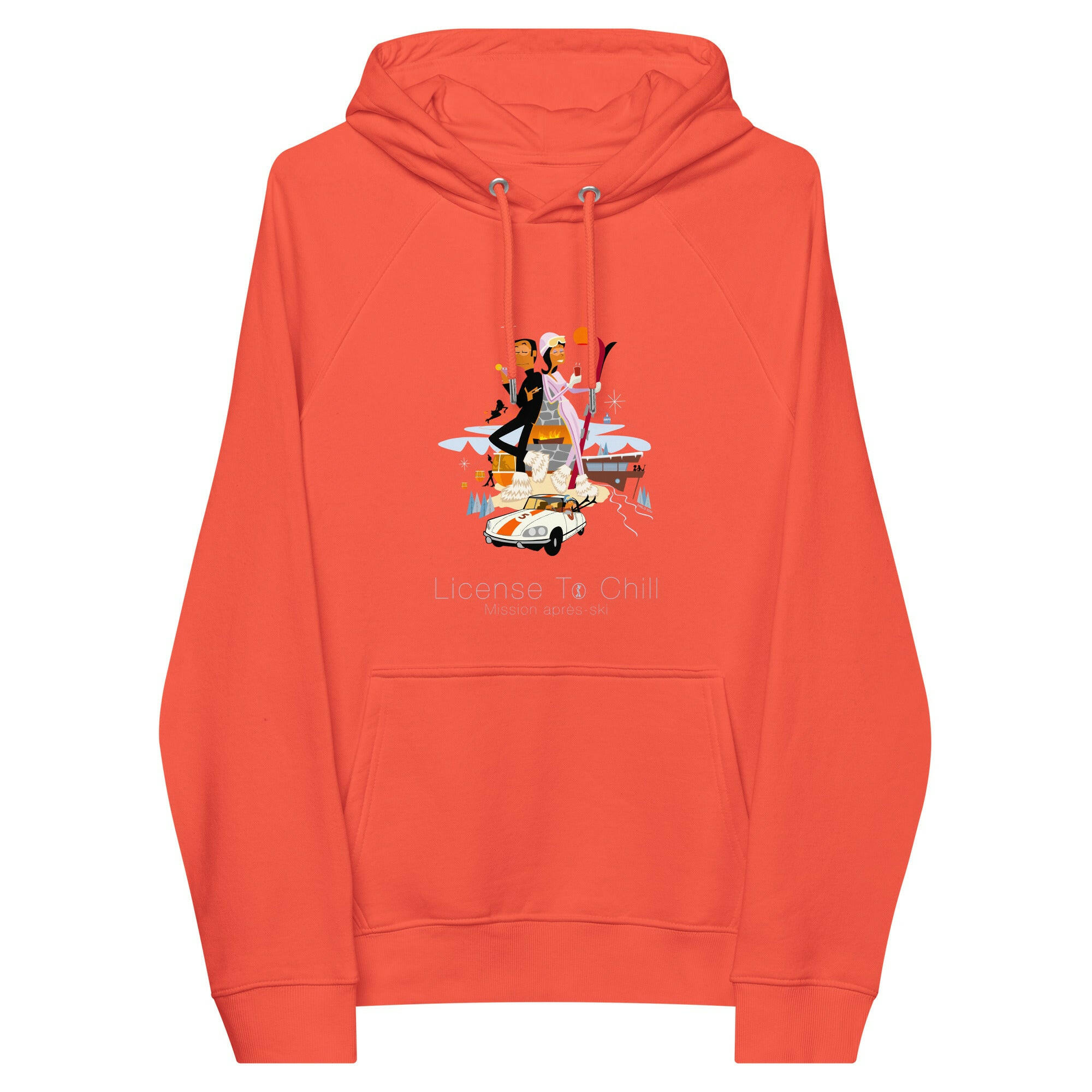 Sweat à capuche écologique Raglan unisexe License To Chill Mission Après-Ski