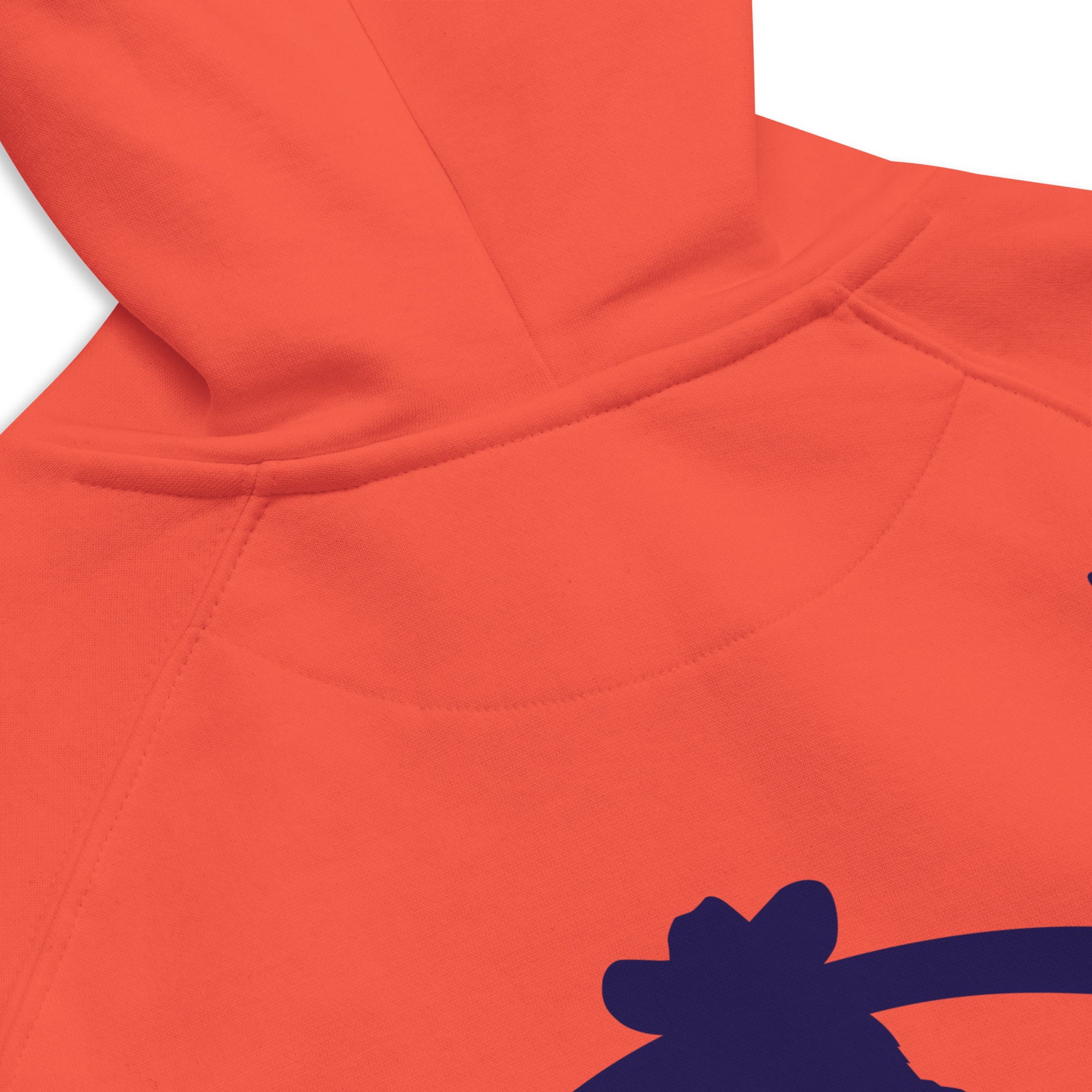 Unisex eco raglan hoodie The Skiing Cowboy Duel Silhouette (front & back)