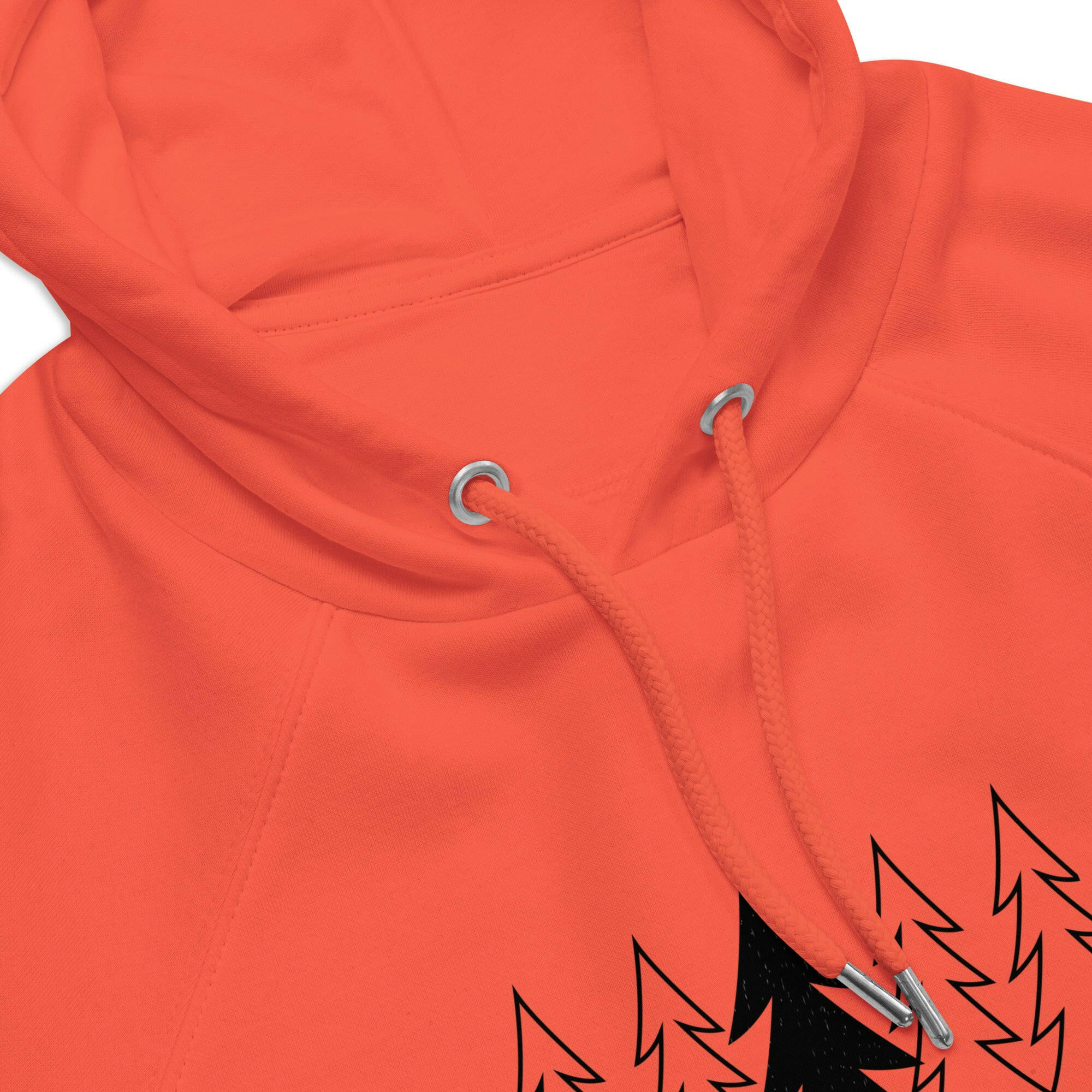 Sweat à capuche écologique Raglan unisexe Tree hugging zone sur fond clair