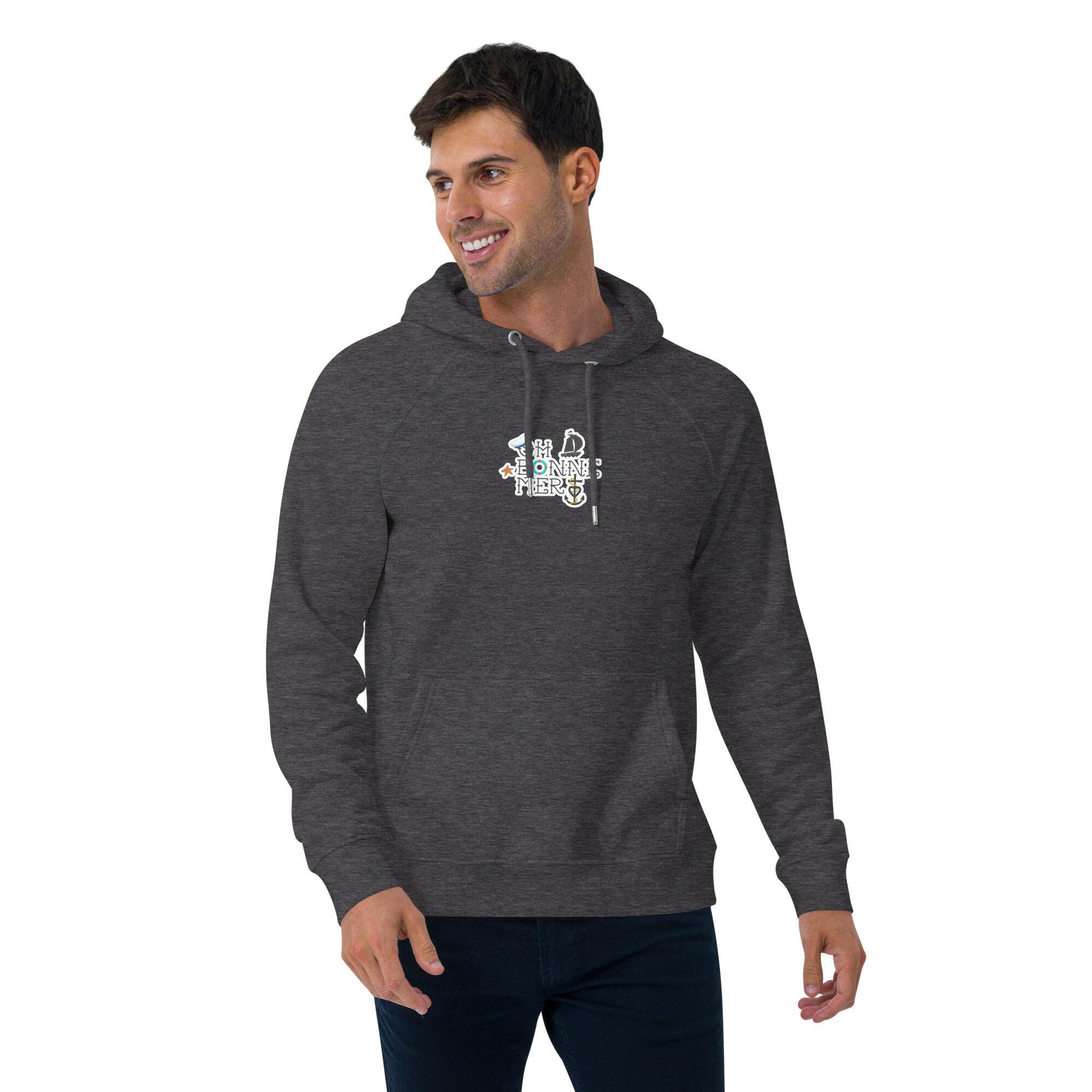 Unisex eco raglan hoodie Oh Bonne Mer 3