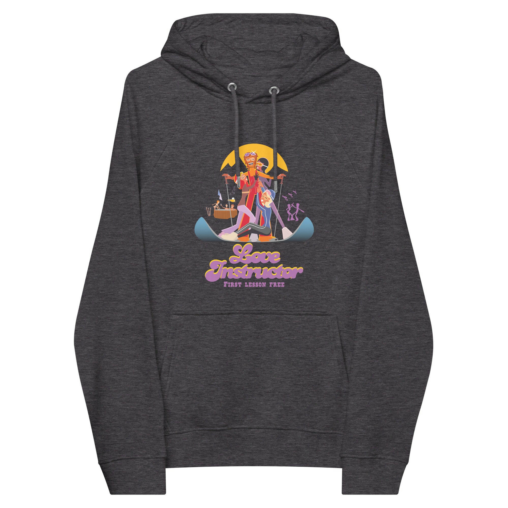 Sweat à capuche écologique Raglan unisexe Love Instructor First Lesson free