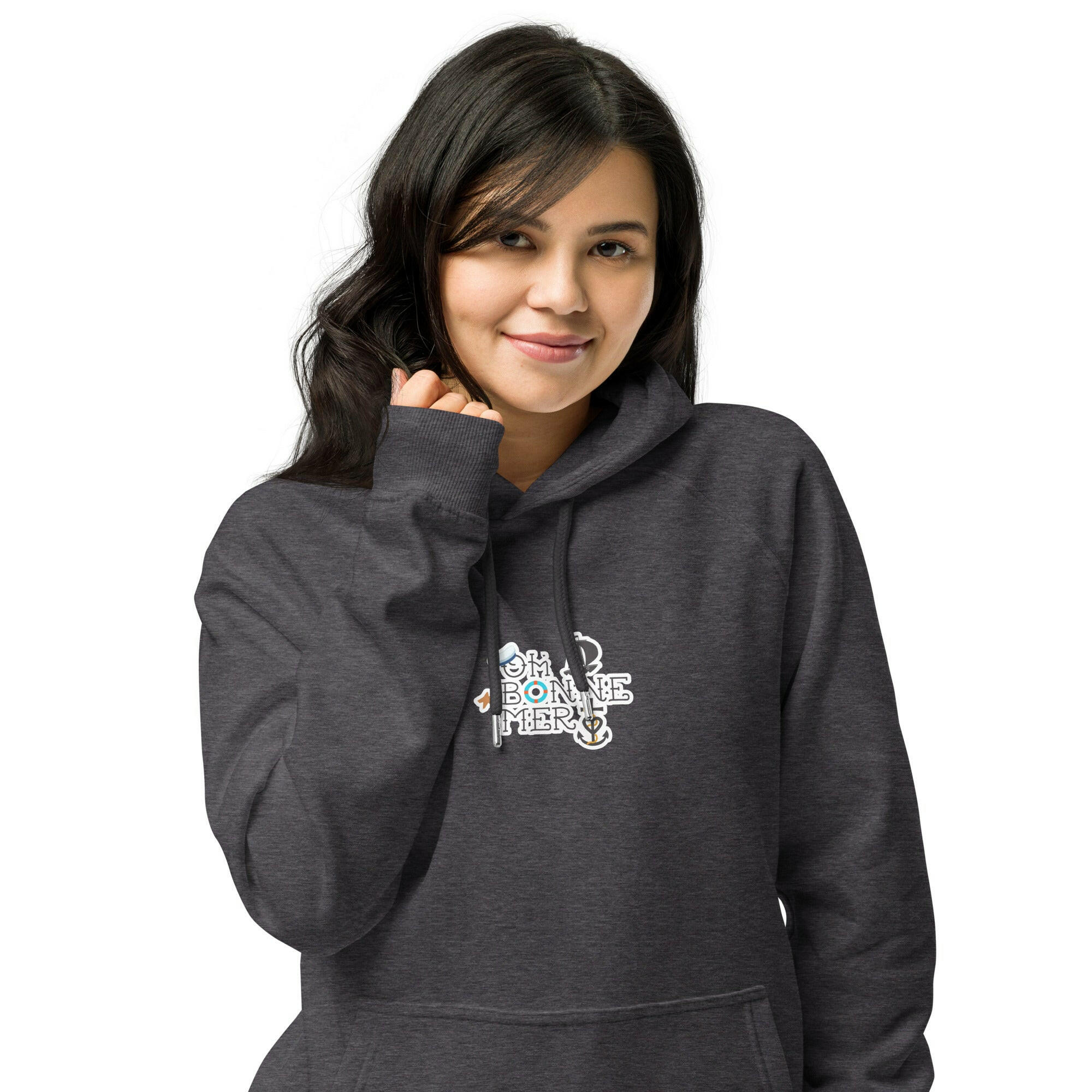 Unisex eco raglan hoodie Oh Bonne Mer 3