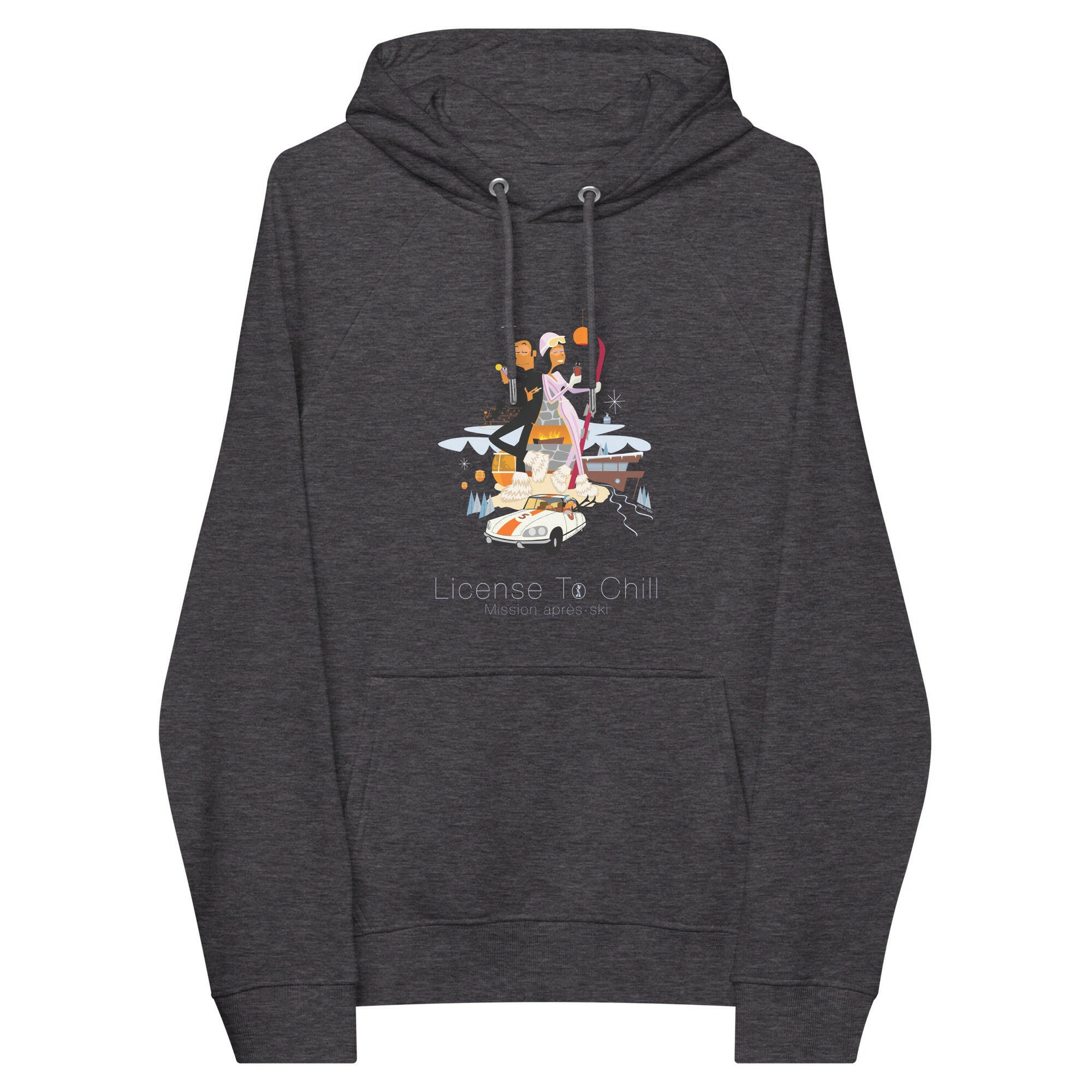 Sweat à capuche écologique Raglan unisexe License To Chill Mission Après-Ski