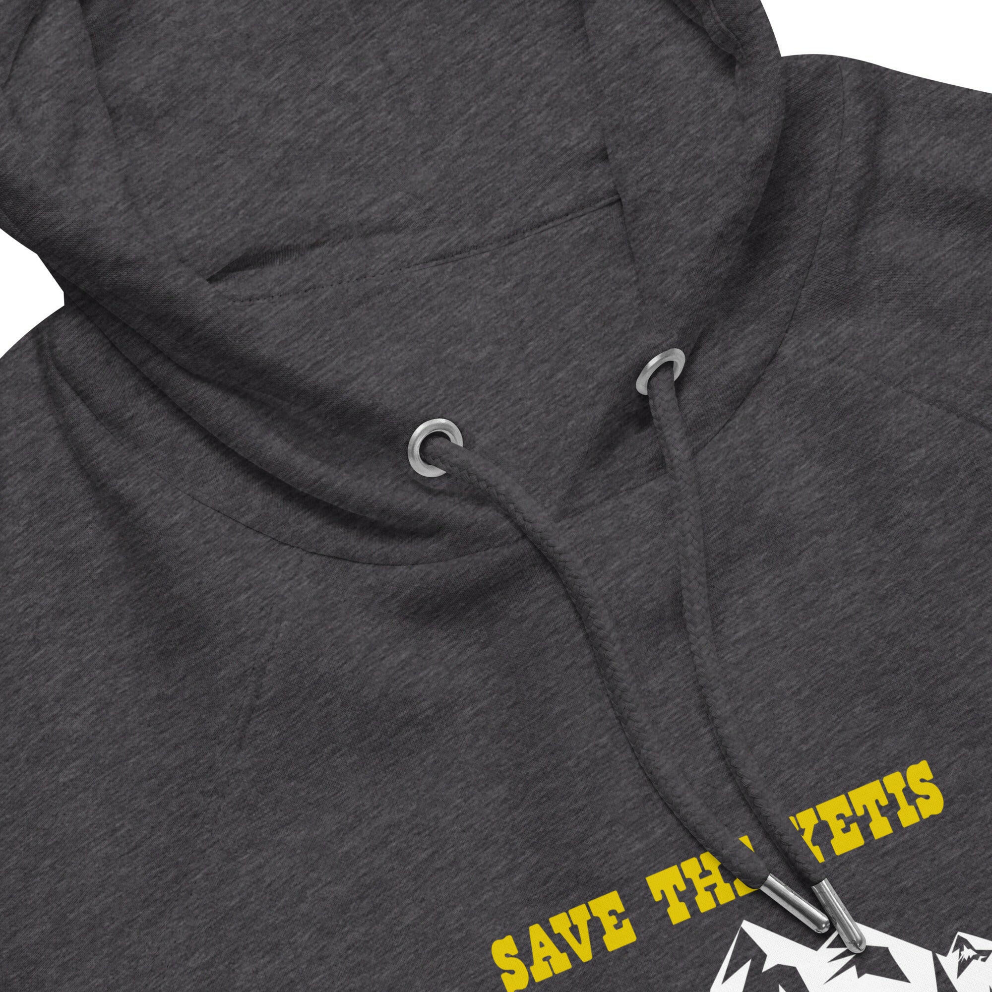 Sweat à capuche écologique Raglan unisexe Save the Yetis, Plant more Trees