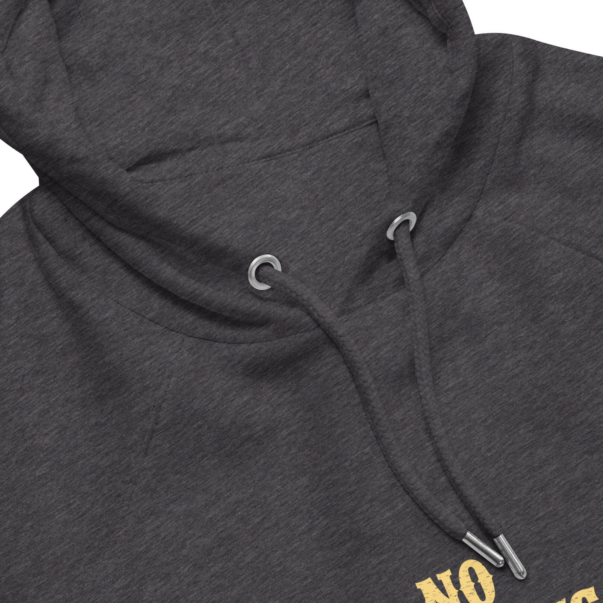 Unisex eco raglan hoodie No Skiboots on Dancefloor on dark colors