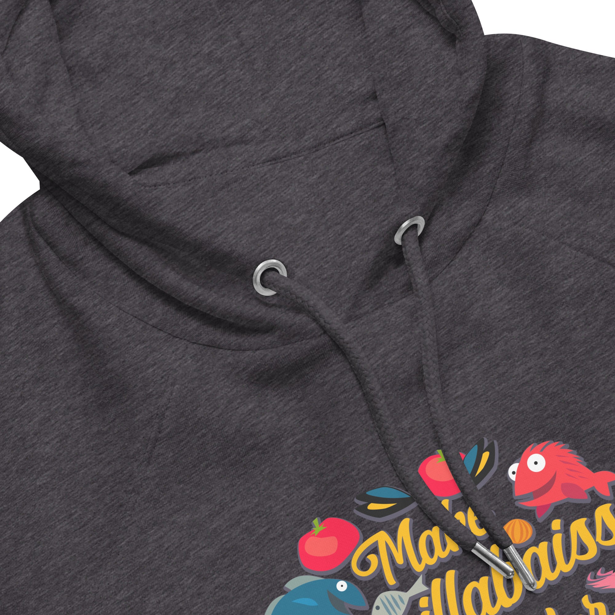 Sweat à capuche écologique Raglan unisexe Make Bouillabaisse Not War Oh Bonne Mer