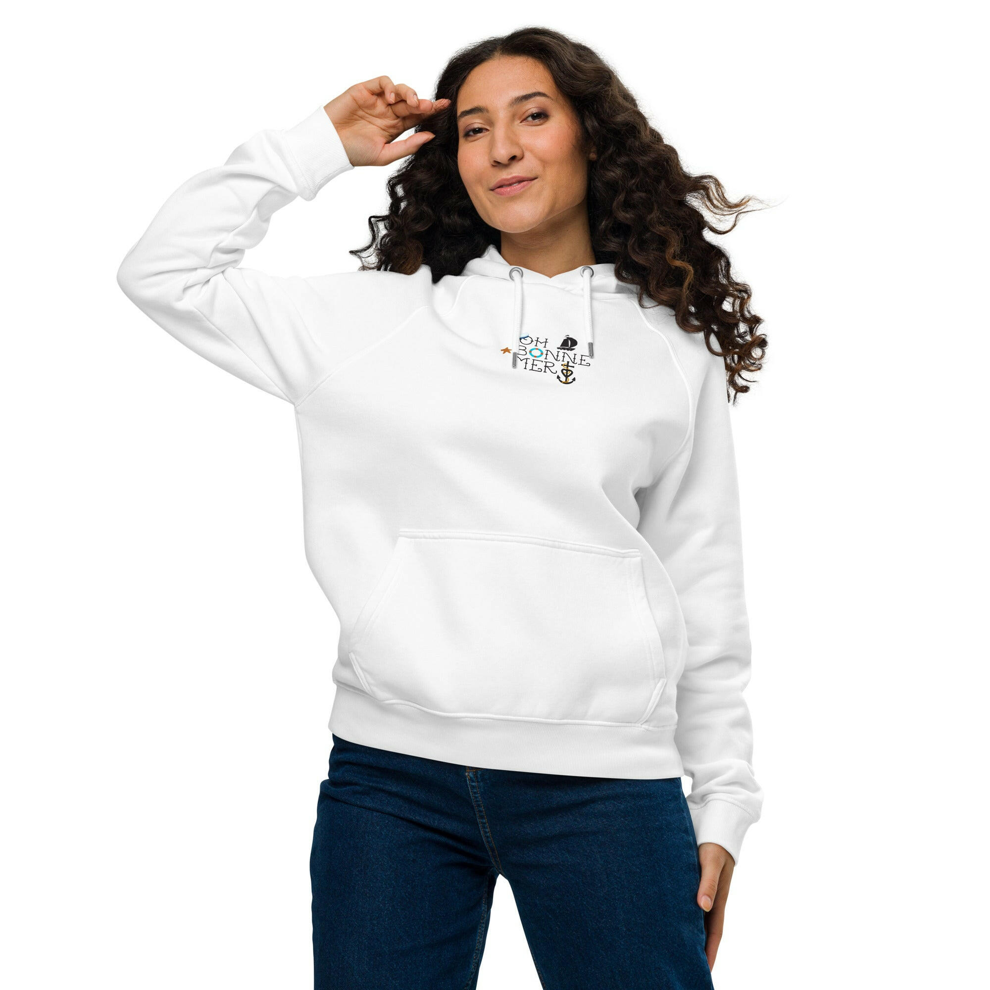 Unisex eco raglan hoodie Oh Bonne Mer 3