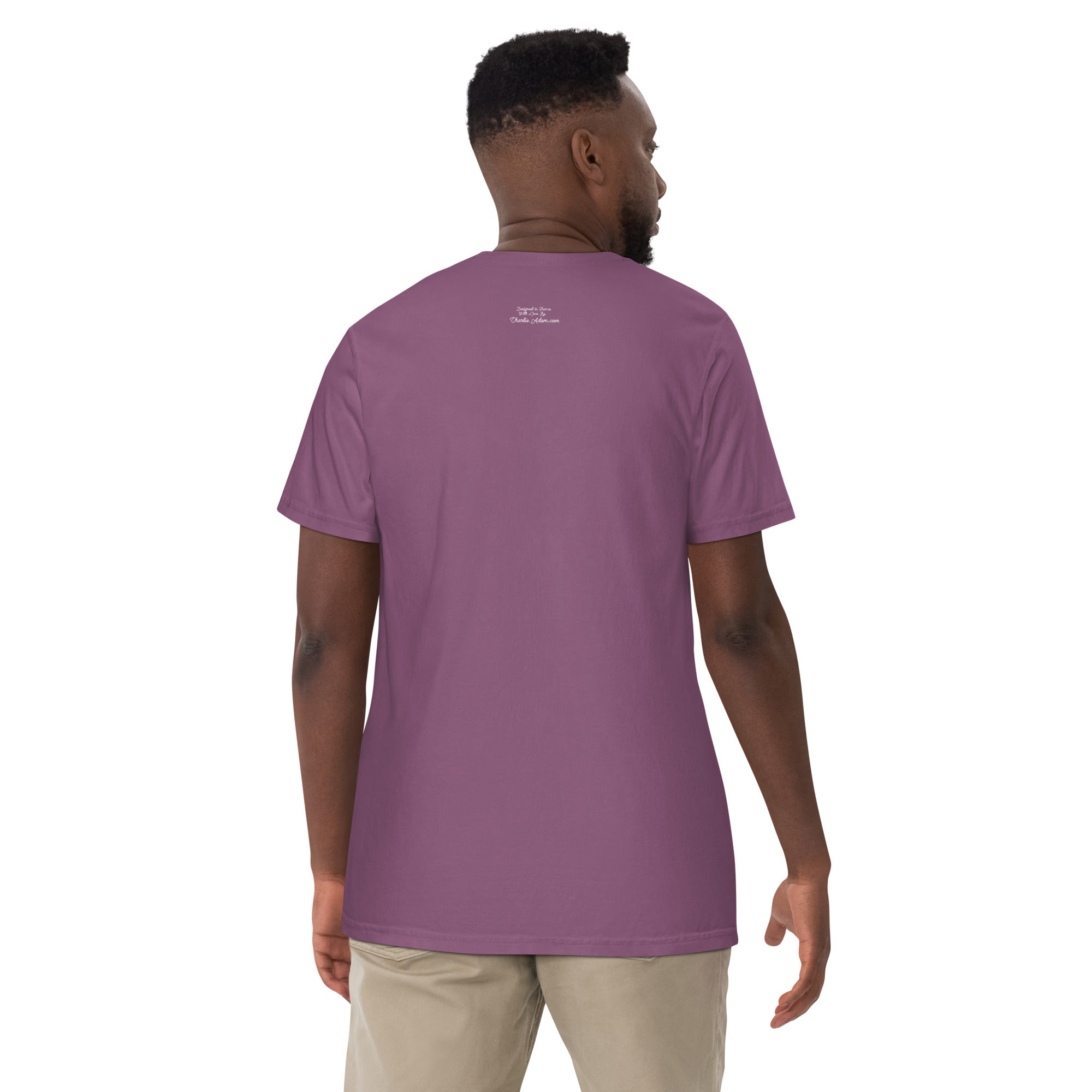 Unisex garment-dyed heavyweight t-shirt License to Chill Vamos a la Playa on dark colors