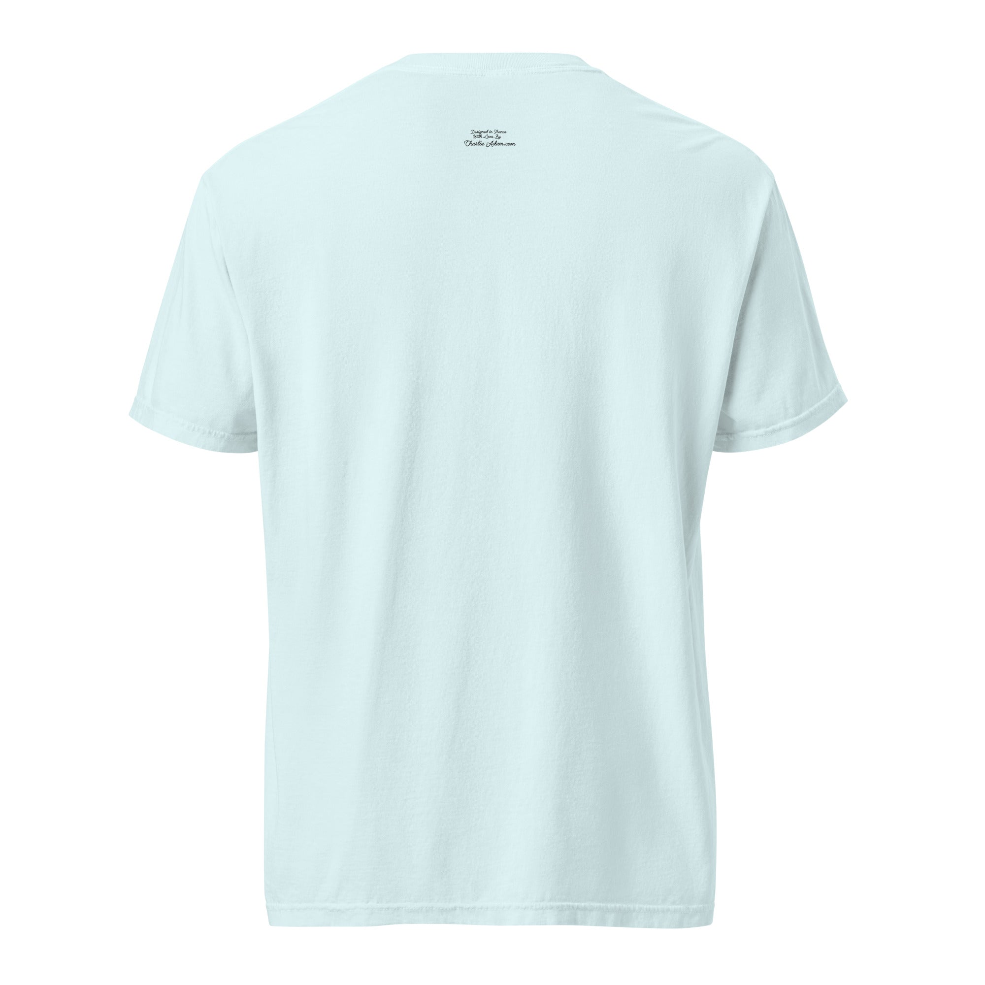 T-shirt teinté lourd unisexe License to Chill Vamos a la Playa sur couleurs claires