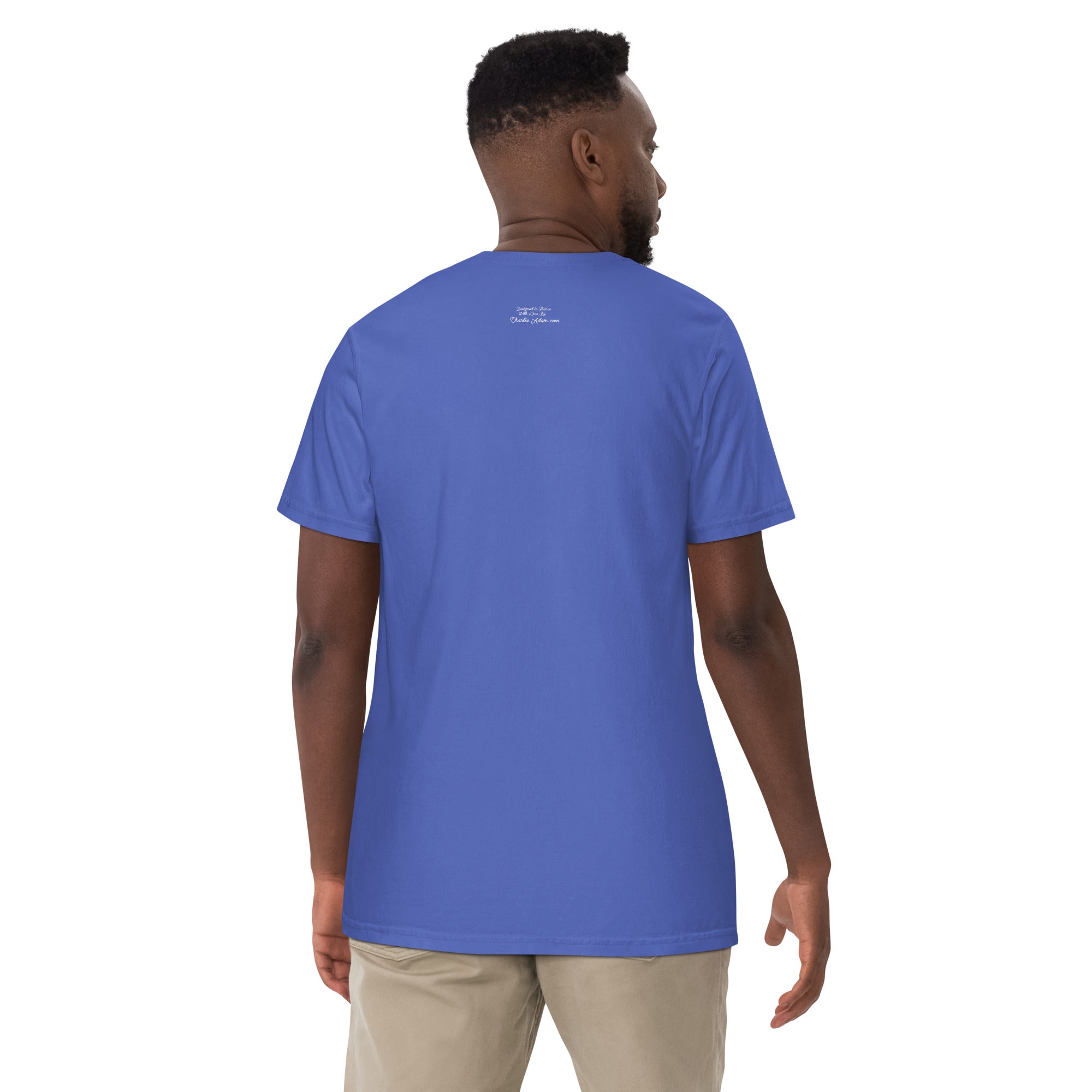 Unisex garment-dyed heavyweight t-shirt License to Chill Vamos a la Playa on dark colors