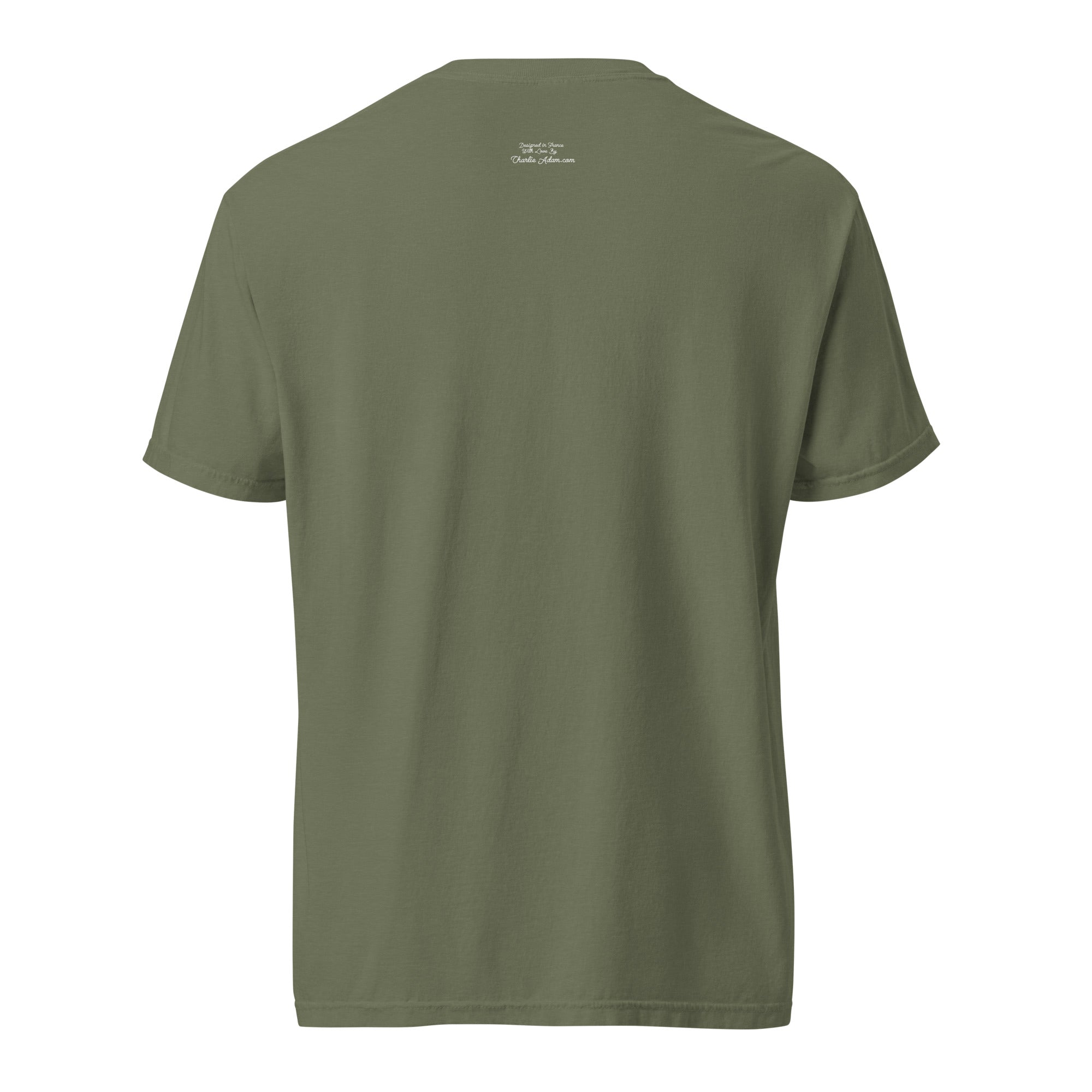 Unisex garment-dyed heavyweight t-shirt License to Chill Vamos a la Playa on dark colors