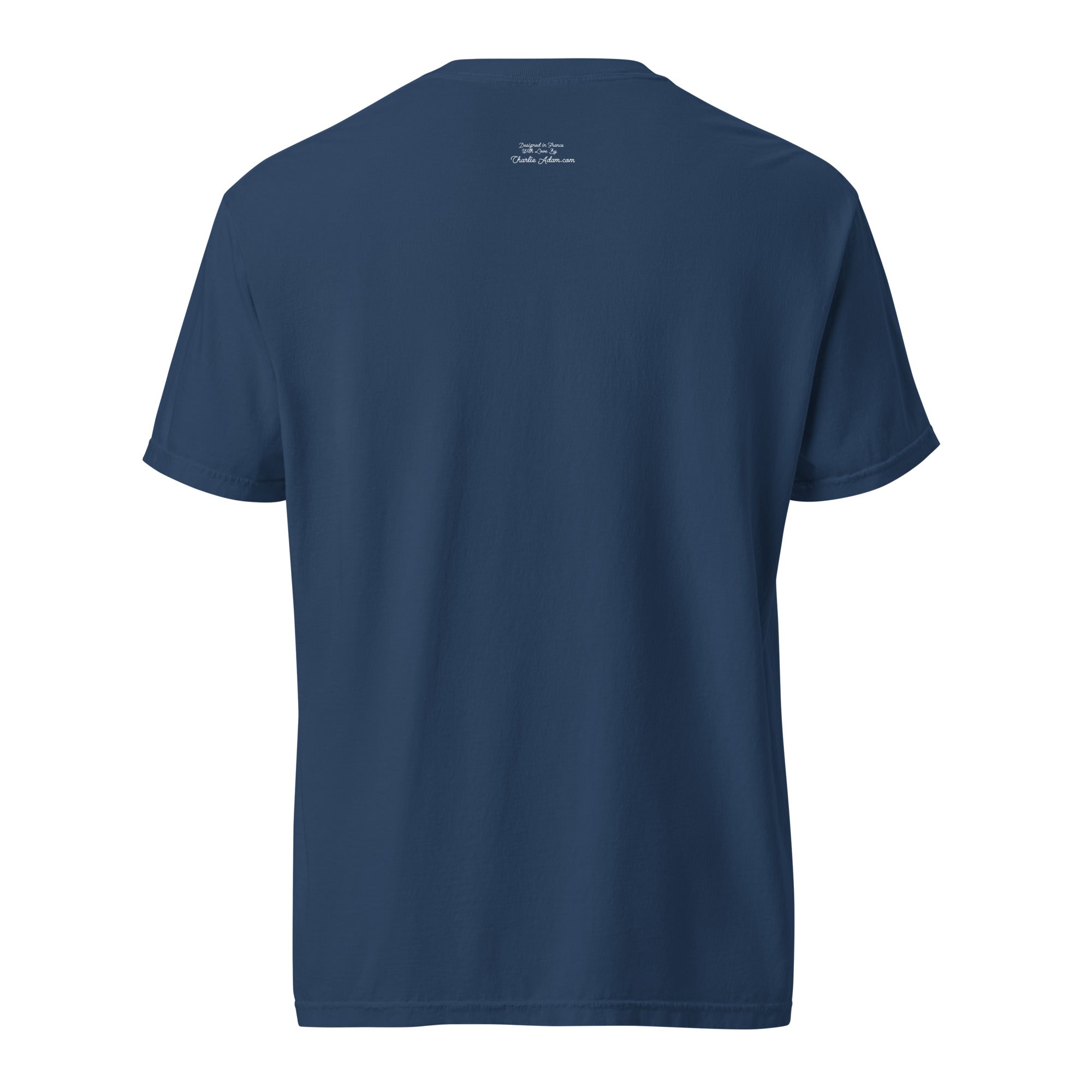 Unisex garment-dyed heavyweight t-shirt License to Chill Vamos a la Playa on dark colors