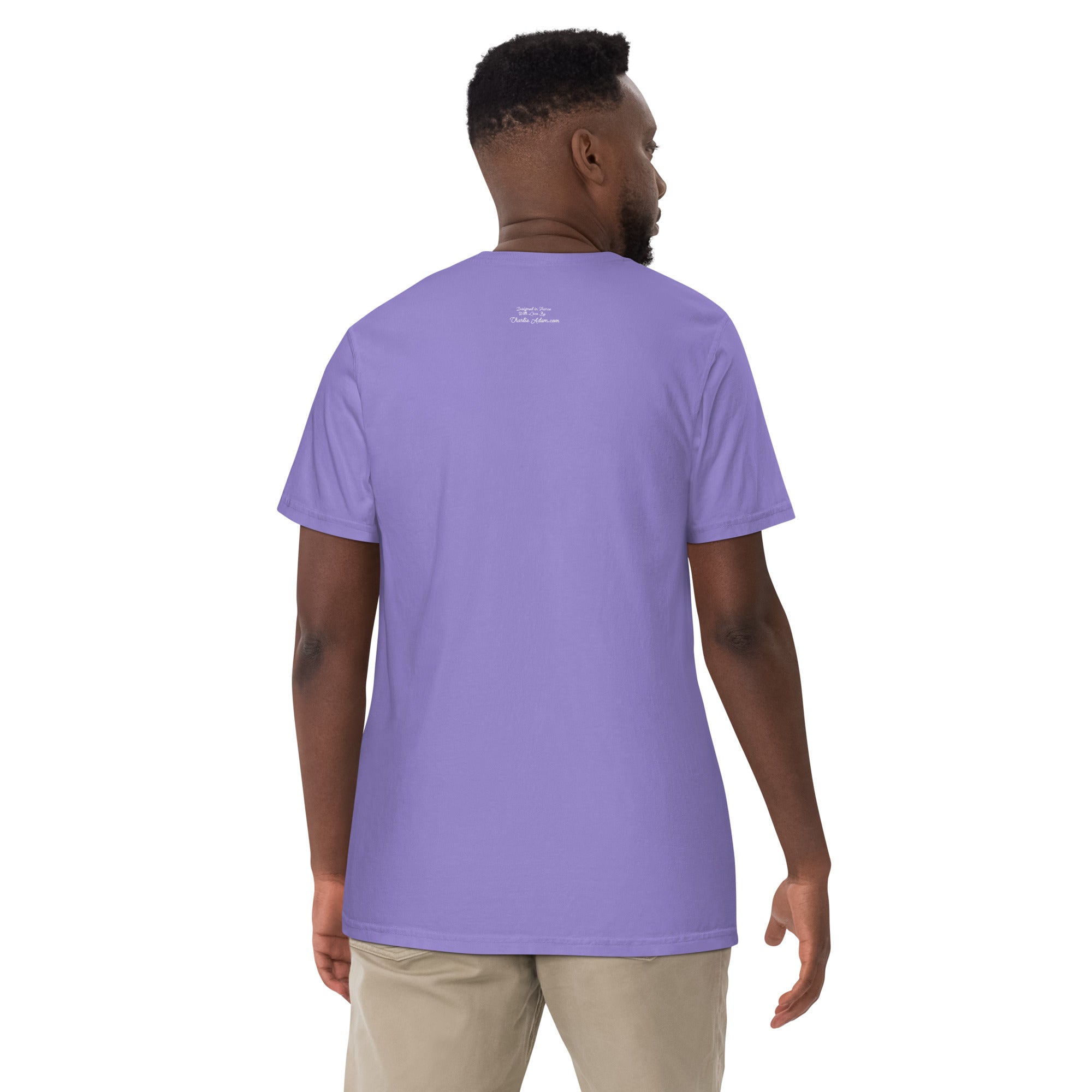 Unisex garment-dyed heavyweight t-shirt License to Chill Vamos a la Playa on dark colors