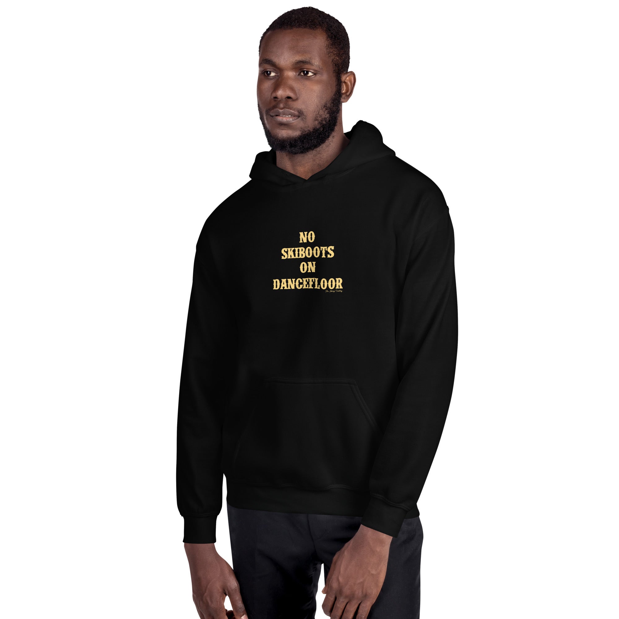 Unisex Hoodie No Skiboots on Dancefloor on dark colors
