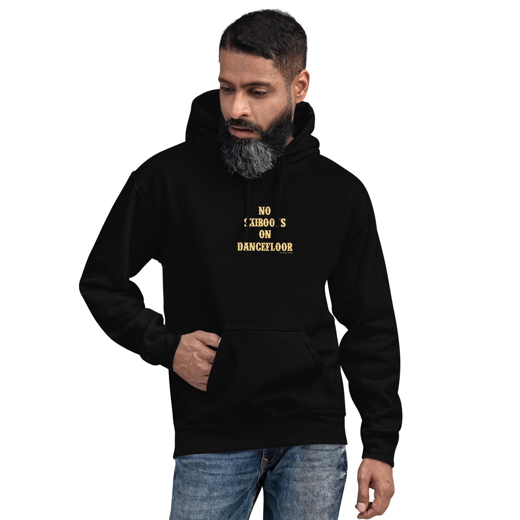 Unisex Hoodie No Skiboots on Dancefloor on dark colors