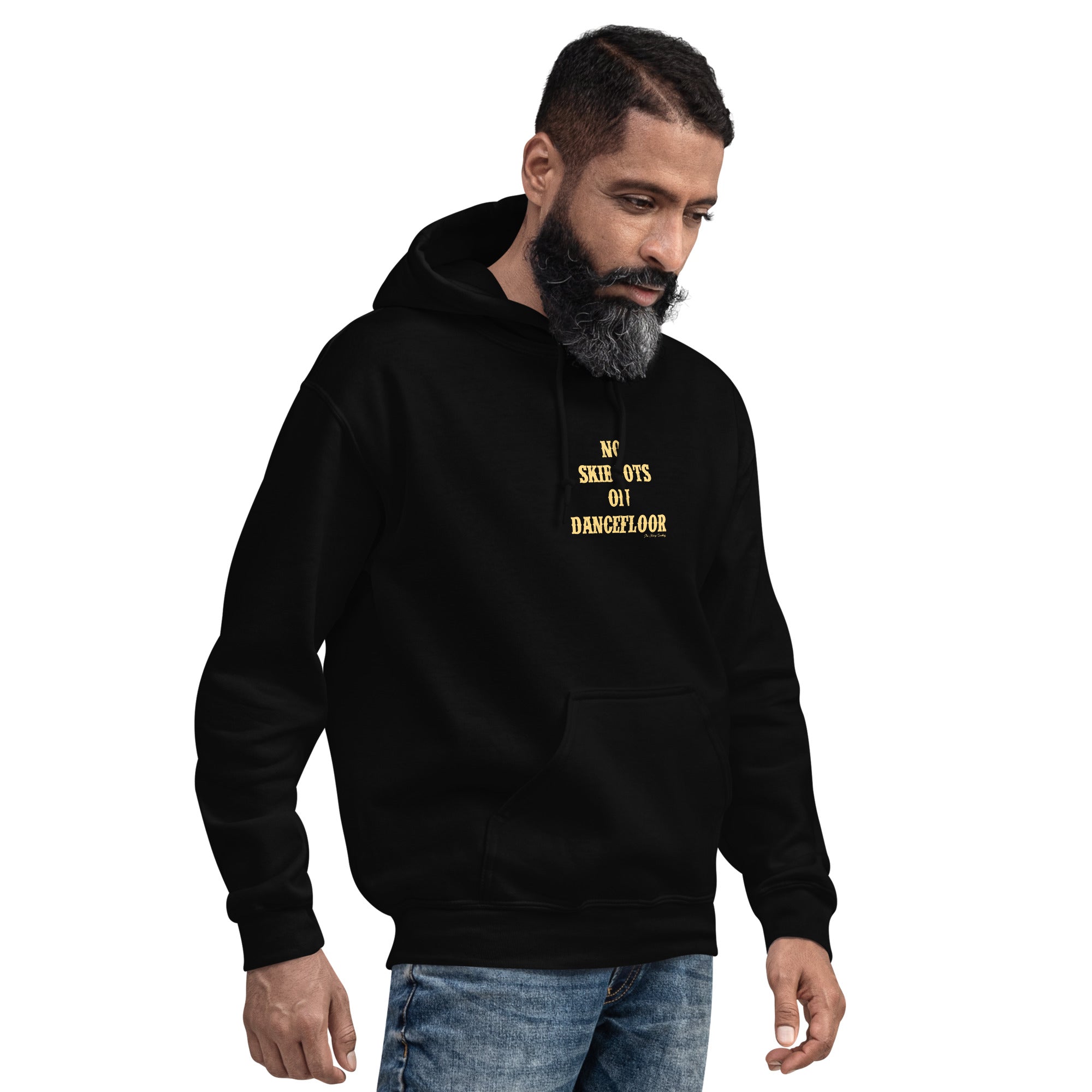 Unisex Hoodie No Skiboots on Dancefloor on dark colors