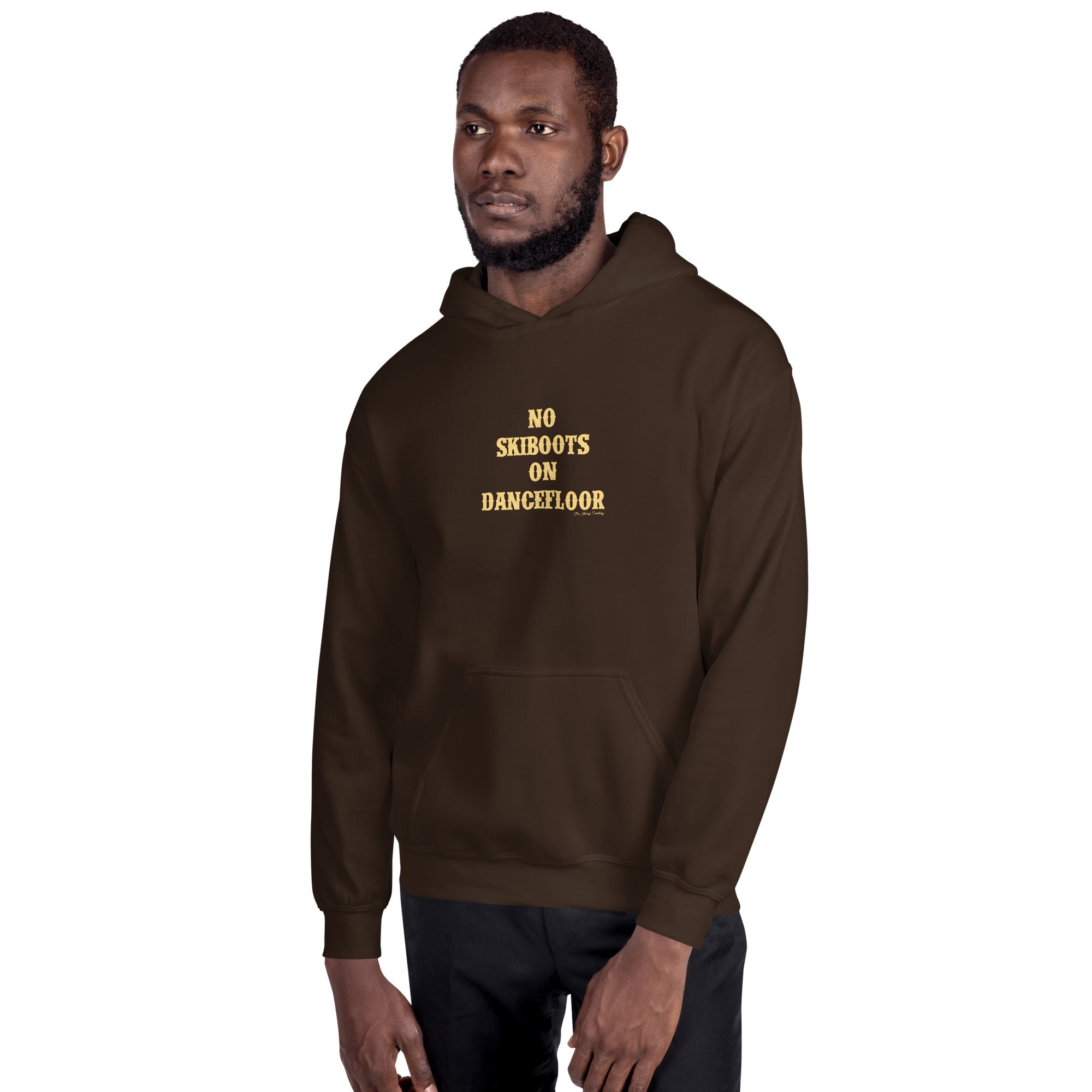 Unisex Hoodie No Skiboots on Dancefloor on dark colors